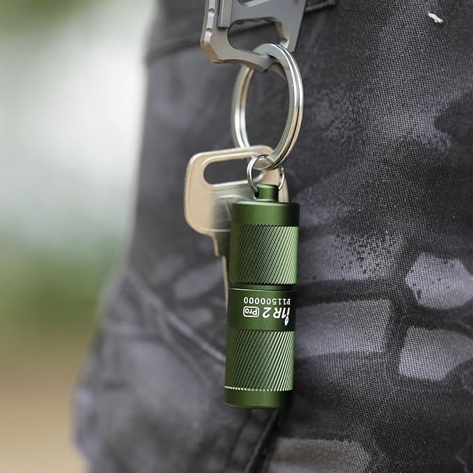 OLIGHT I1R 2 Pro Eos 180 Lumens EDC Rechargeable Keychain Flashlight, Powered by Built-in Rechargeable Battery with Type-C USB Cable, Slim Mini Handheld Light for Everyday Carry (OD Green)