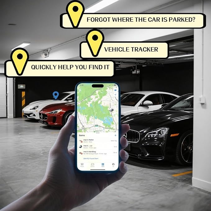 10 Years Long Life Battery Item Finder Tracker Locator, no Monthly fee, no Subscription, no sim for Vehicles car ebike Truck Luggage School Bag and Other Movable Items, Good Replacement for GPS