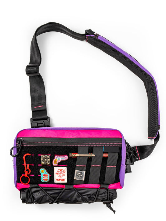 TACTICAL_GEEK Cache L3 Purple Crossbody Shoulder Bag, Men Multipurpose Sling Bag, Chest Backpack Casual Shoulder for Daily Carry