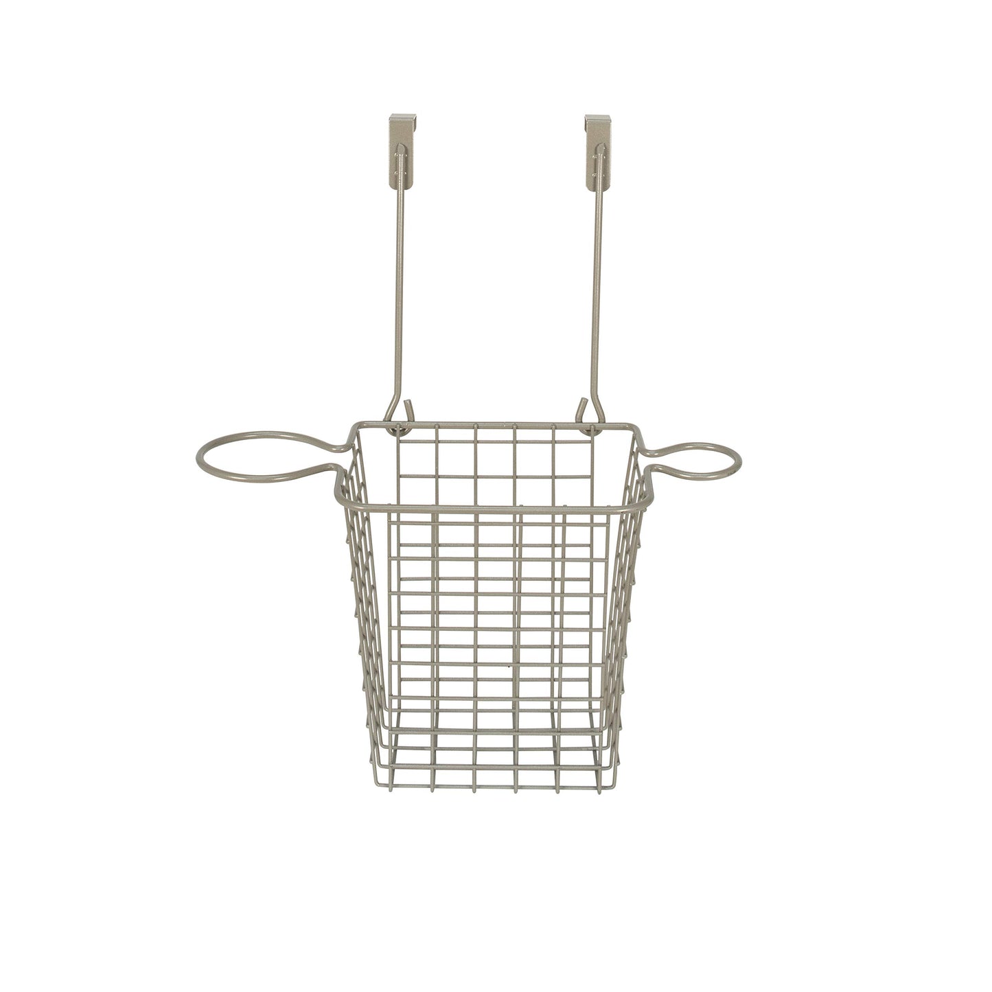 Spectrum Grid Over the Cabinet Styling Station (Satin Nickel) - Tall Bathroom & Under Sink Organizer for Hair Dryer, Beauty Tools, Accessories, & Home Essentials
