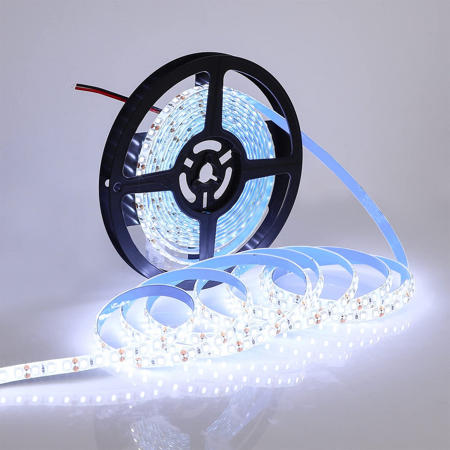 SUPERNIGHT 600 LEDs Light Strip Waterproof, 16.4FT Daylight White LED Rope Lighting Flexible Tape Decorate for Bedroom Boat Car Christmas TV Backlighting Holidays Party