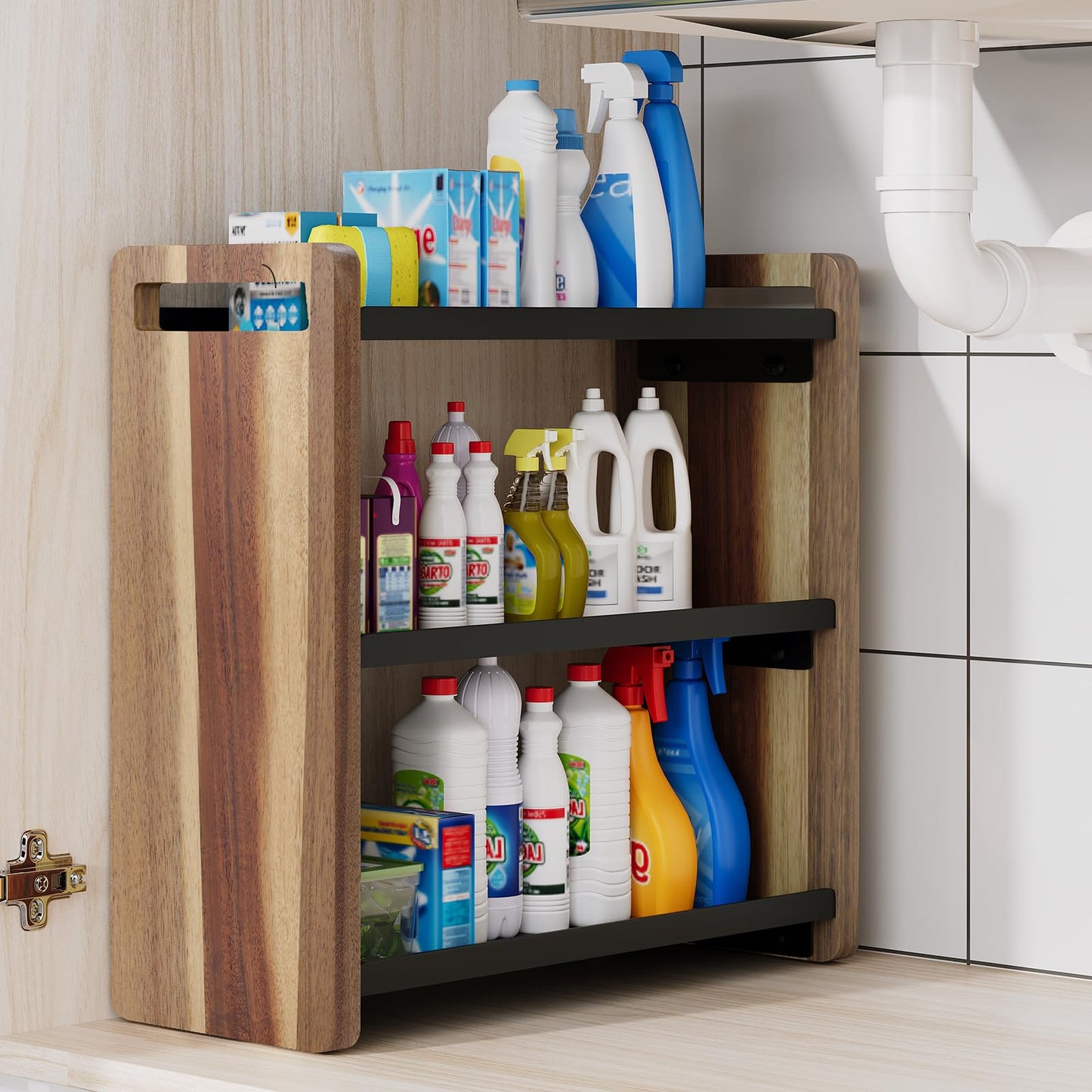 UJQSUN Bathroom Counter Organizer,Bathroom Counter Shelf,Bathroom Organizers,Organizers and Storage,Under Sink Organizer,Cologne Organizer For Men,Cologne Cabinet,Vanity Shelf(Acacia 3 Tier)