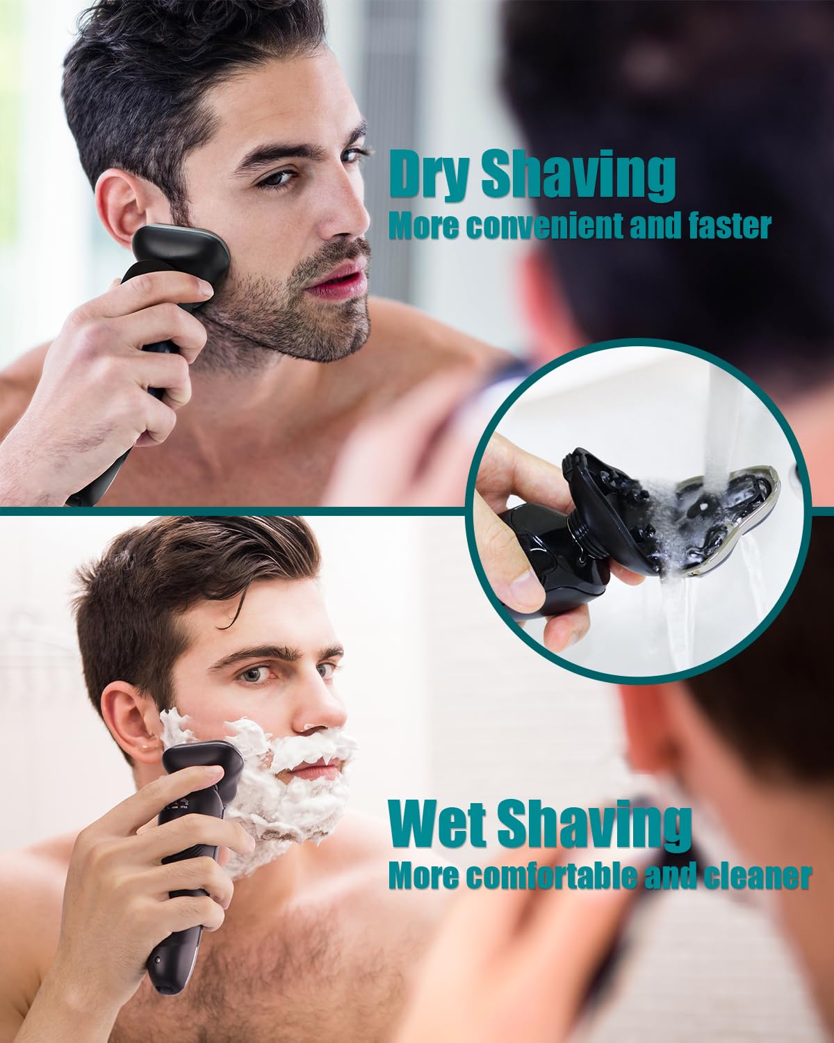 PRITECH Electric Razor for Men Rotary Electric Shavers for Men