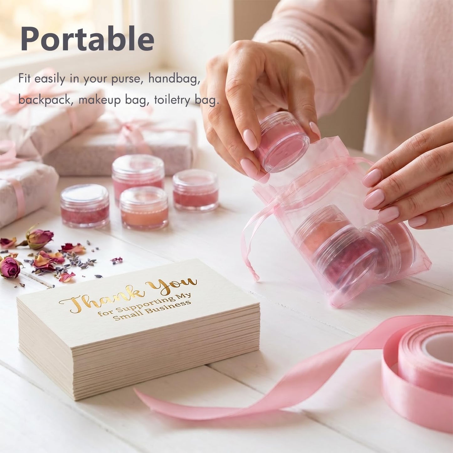 3 Gram Sample Containers with Lids, 100 Count Tiny Sample Jars, Empty Lip Balm Containers, Mini Cosmetic Container with Lids, Makeup Travel Container with Labels, Mini Disposable Spatulas