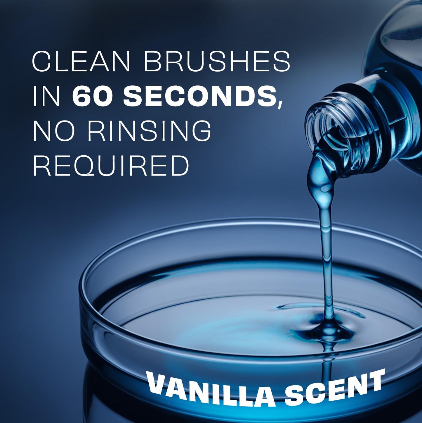 Original Vanilla Makeup Brush Cleaner - Professional Cleanser for Makeup Brushes - Quick-Drying, Rinse-Free Formula - Removes Stubborn Waterproof Make Up, 16 oz
