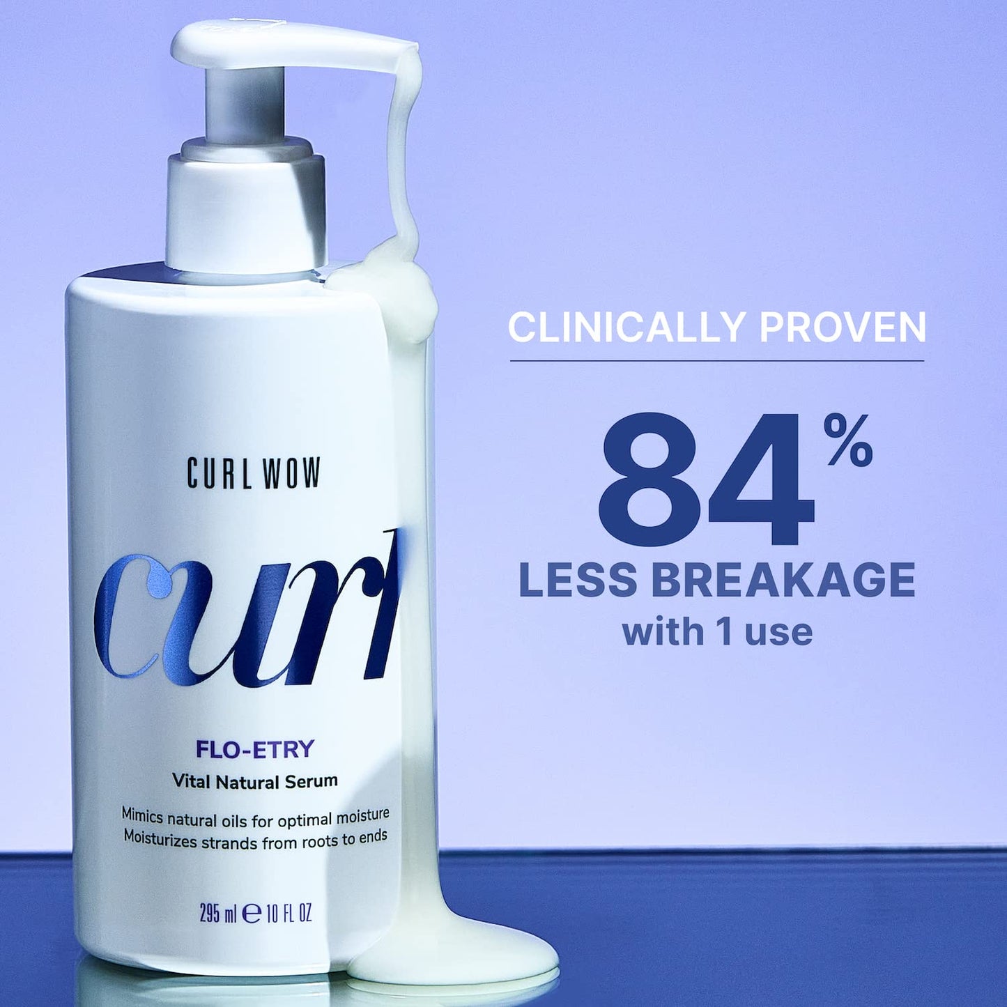 COLOR WOW Curl Wow Flo-etry Vital Natural Serum, Lightweight Moisturizing Serum for Dry Dehydrated Curls