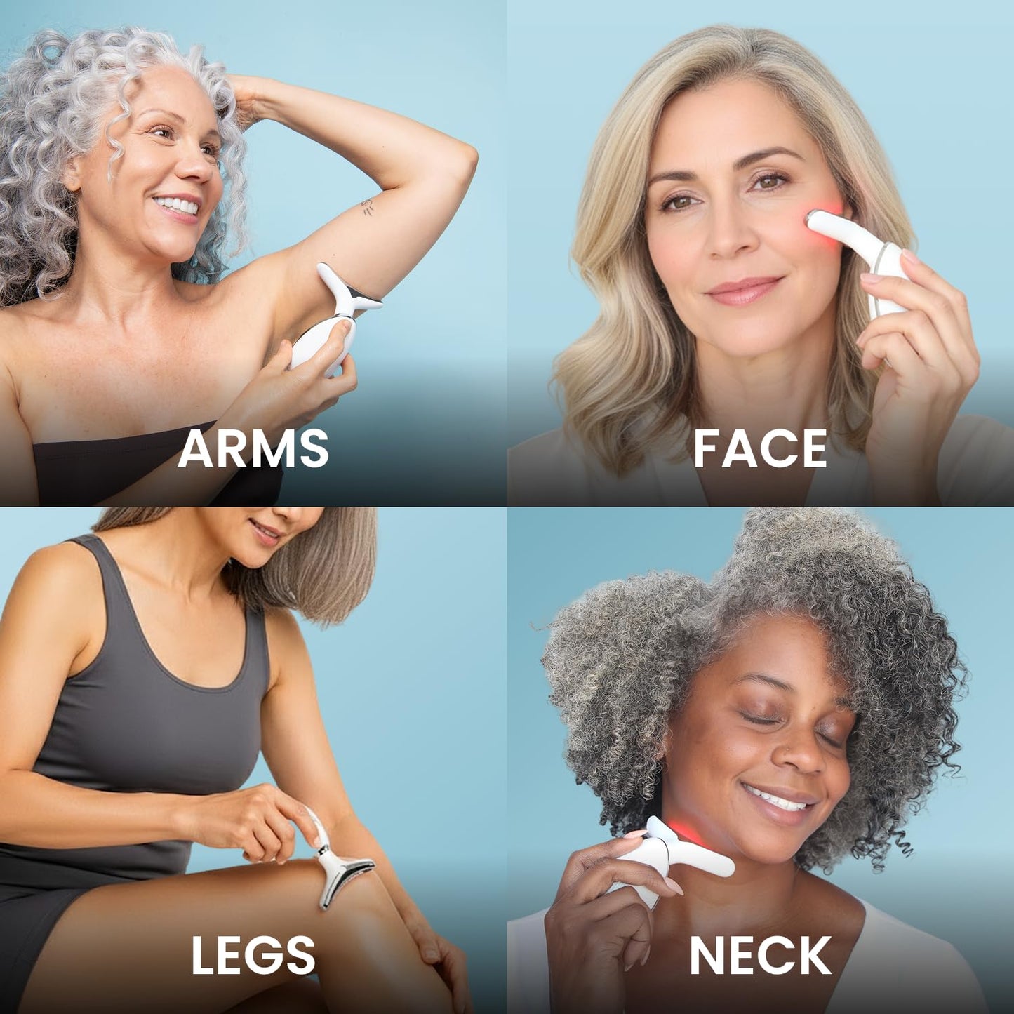 My Derma Dream MyoGlow by MDD | Neck, Face, Arms, and Legs | Uses LED Light, Vibration, Heat