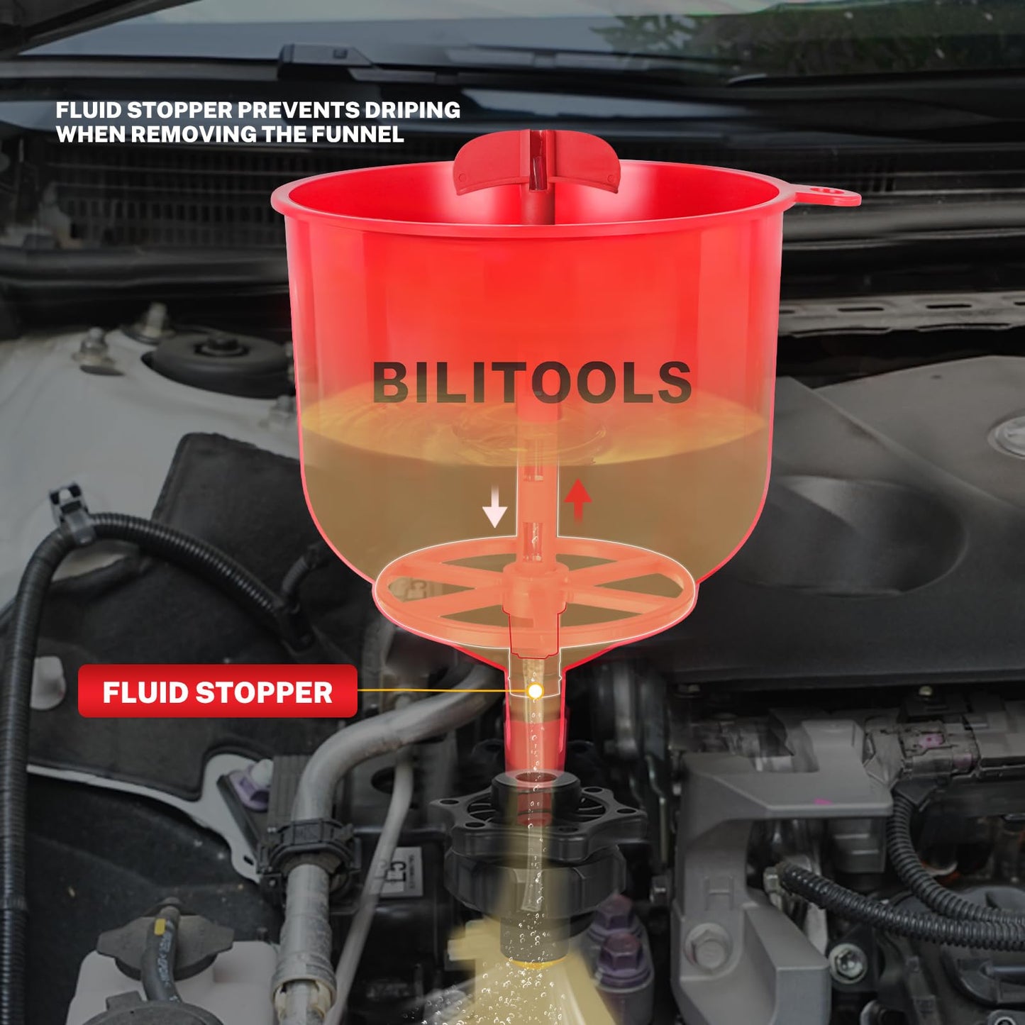 BILITOOLS Coolant Funnel Kit, Automotive Radiator Coolant Filling Tool