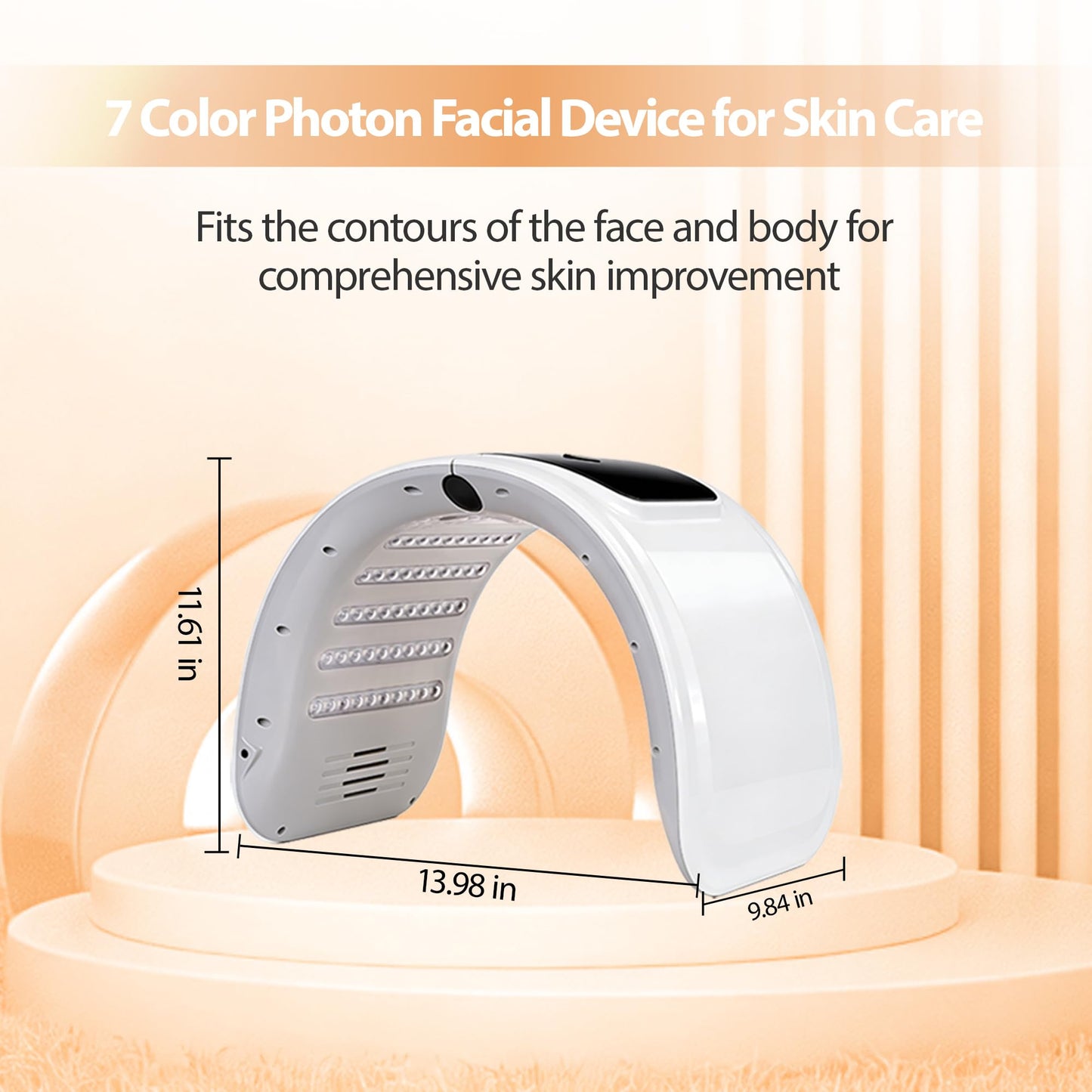 BEICNWOD 7 Color LED Face Mask with Spray, Facial Light,Red Light Therapy Facial Skin Care Device for Home Use