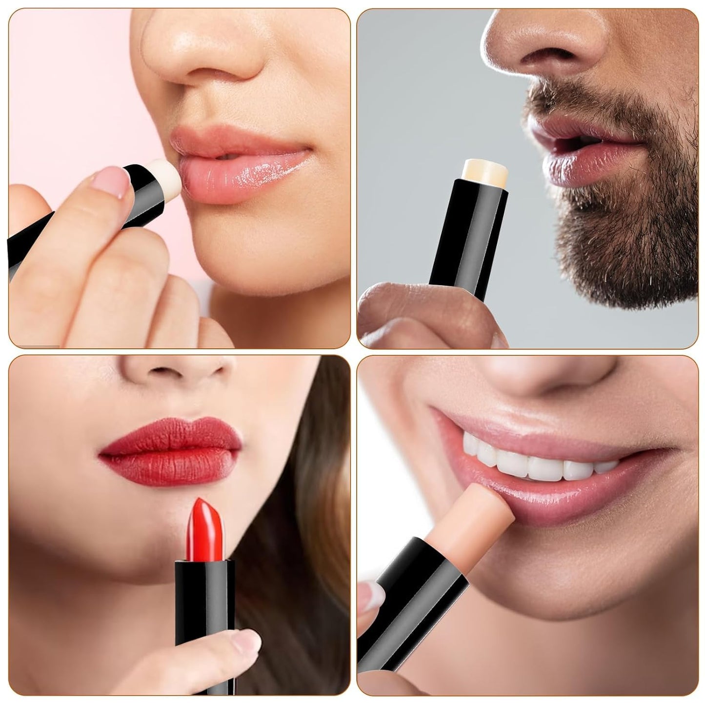 GBACHOOSE 100 Pack Empty Lip Balm Tubes, 5ml/5g Black Chapstick Containers with Filling Tray and Spatula, Twist-Up Refillable Lip Balm Containers for DIY Lip Balm, Lipstick, Solid Perfume