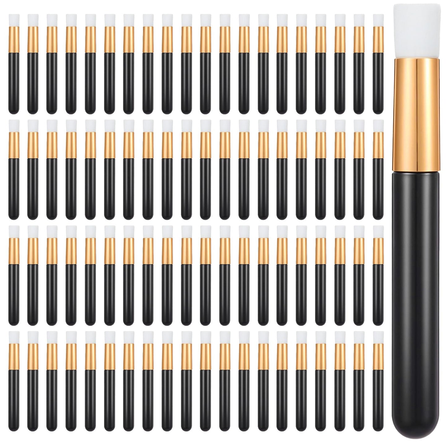 120 Pieces Lash Brushes for Cleaning, Lash Shampoo Brushes Eyelash Extension Cleansing Blackhead Removing Brush Nose Pore Deep Cleaning Facial Cleansing Brush (Black, 3.78Inch)