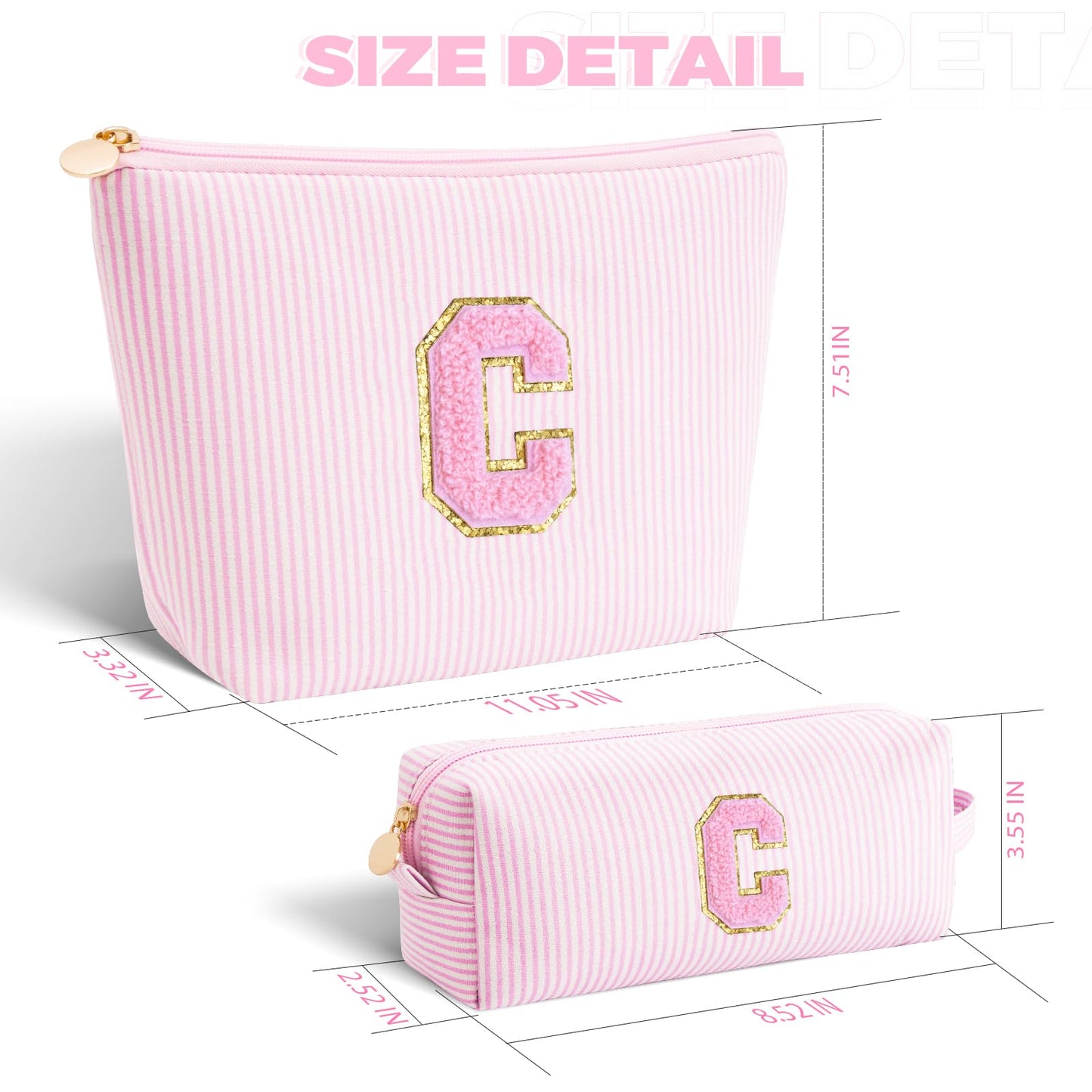 Btffitting Gifts for Teen Girls Women - Birthday Gifts for 10 11 12 13 14 15 16 17 18 Years Old Girl,Makeup Bag Cosmetic Bag,Teacher Gift Trendy Stuff Toiletry Bag - Pink,C