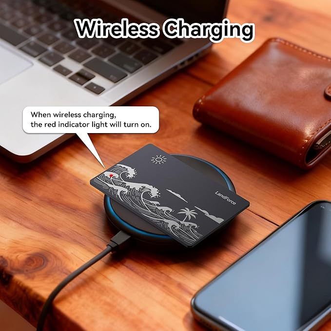 2Pack for Air Tag Wallet Tracker Card 0.07in IP68 Waterproof Bluetooth Tracker Smart Finder, Passport, Work with Apple Find My, Wireless Charging, Card Locator[Apple MFi Certified] iOS Only