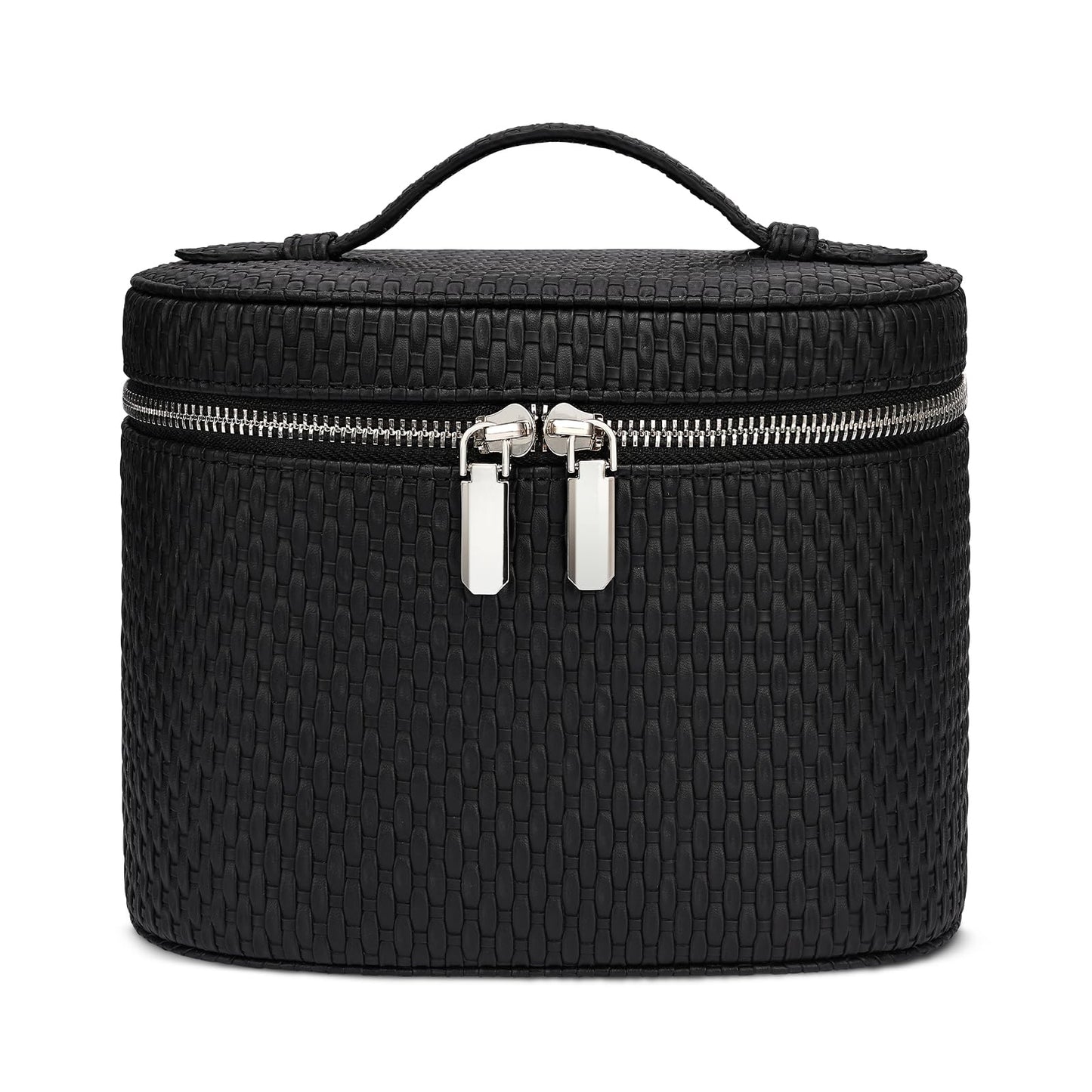 honitty Makeup Bag, Travel Make up Case with Compartments and Handle, Portable Cosmetic Organizer Bags,Toiletry Bag for Women