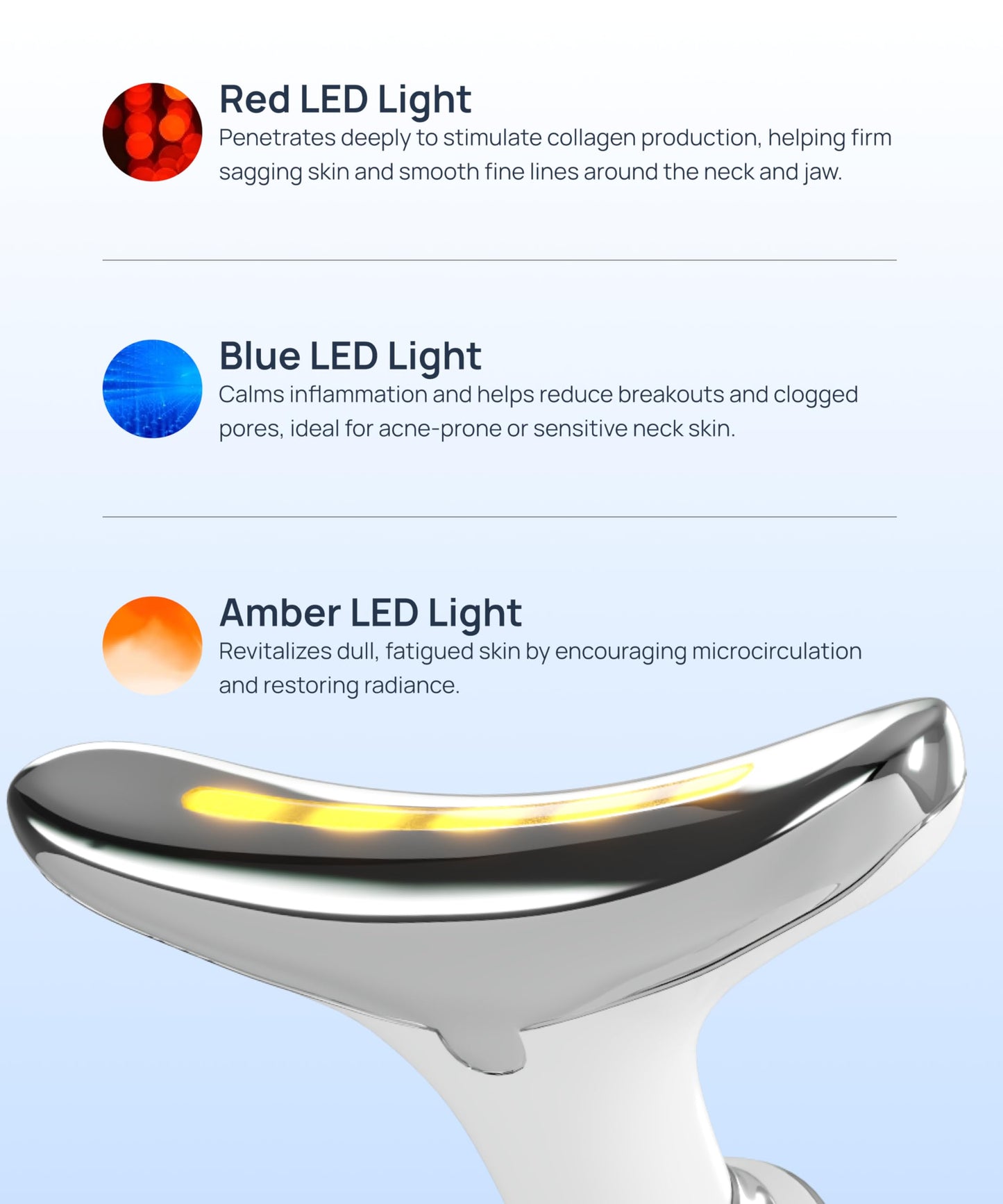 MyDerma Dream MyoGlow LED Massaging Device for Arms, Legs, and Face