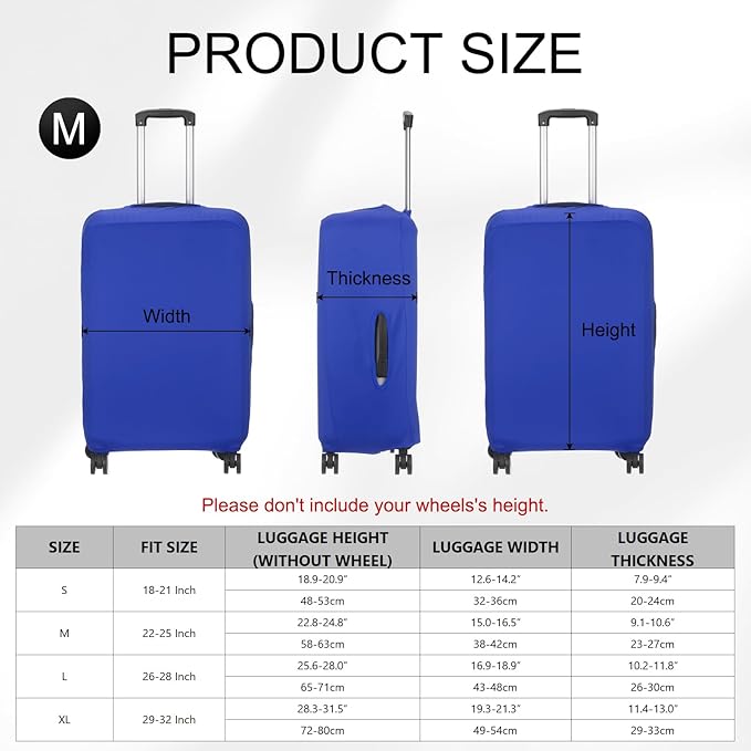 uxcell Travel Luggage Cover, Washable Suitcase Covers for Luggage Anti-scratch Suitcase Protector Elastic Baggage Protective, Fits 22-25 Inch Suit Case, Blue