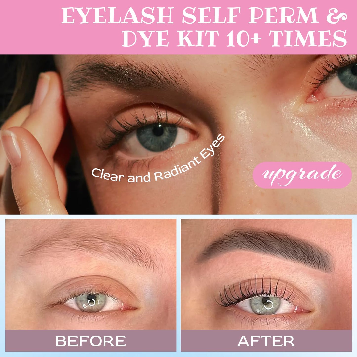 Lomansa Lash Lift and Black Kit, Eyelash Lift and Tint Kit for Natural Curled Darker-Looking Lashes, Strong Hold Lash Lift Glue, Salon Results Beginner-Friendly, Lasts Up to 4 Weeks