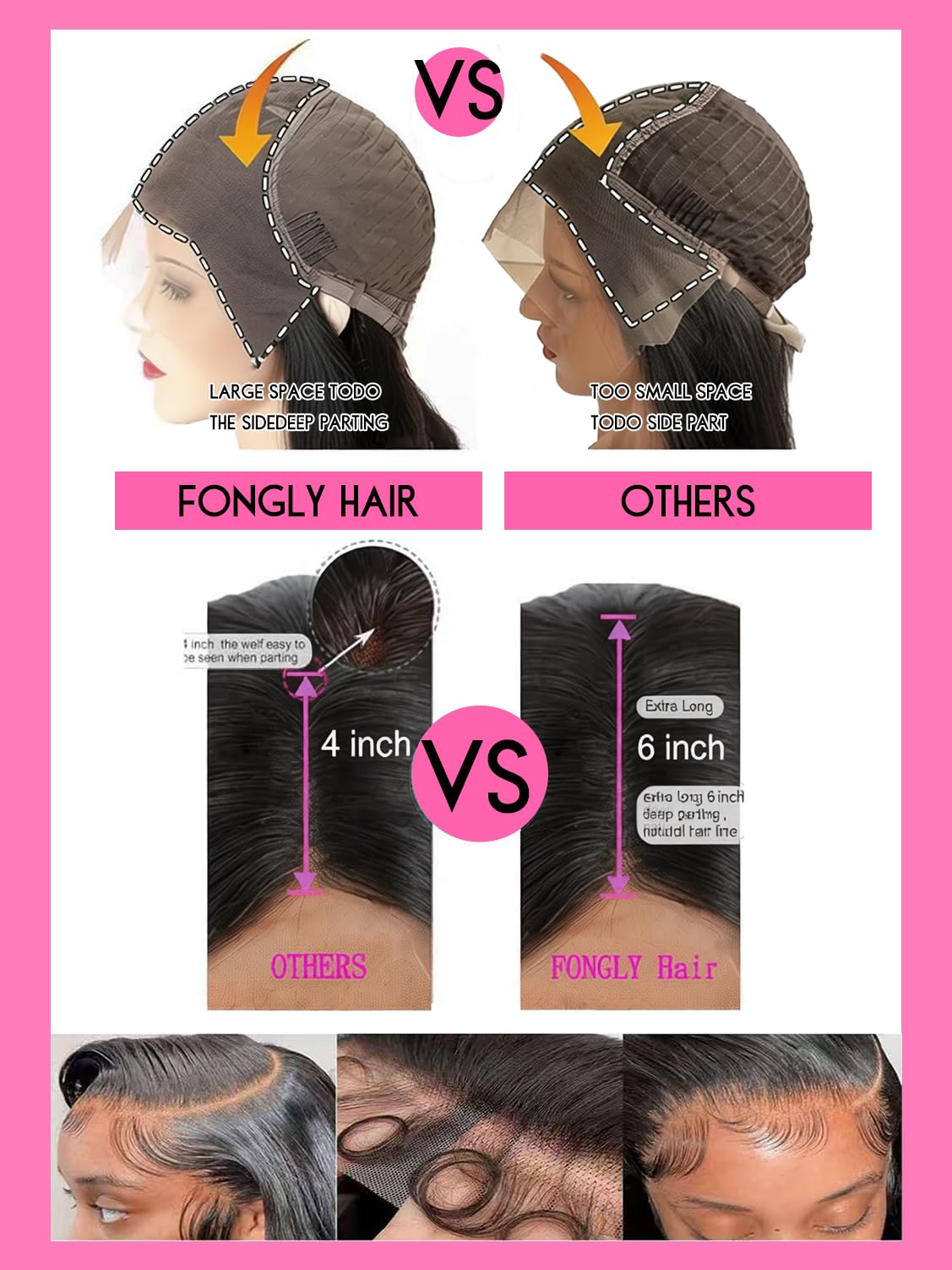 Fongly Body Wave Lace Front Wigs Human Hair 13x6 Lace Front Wigs Human Hair