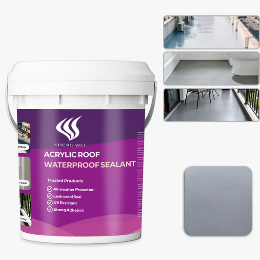 SHENGWEI Waterproof Sealant, Grey, 3 Gallon, Interior/Exterior Roof & Basement,Coverage: 360sq. ft.