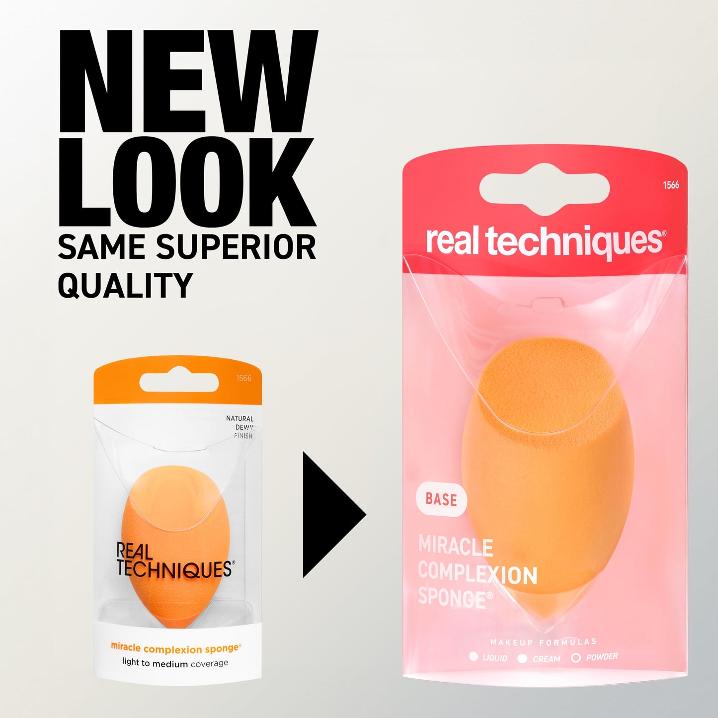 Real Techniques Miracle Complexion Sponge 4 Pack, Makeup Blending Sponges for Liquid & Cream Foundation & Skin Tints, Buildable Coverage, Dewy Base, Cruelty-Free, Latex-Free Foam