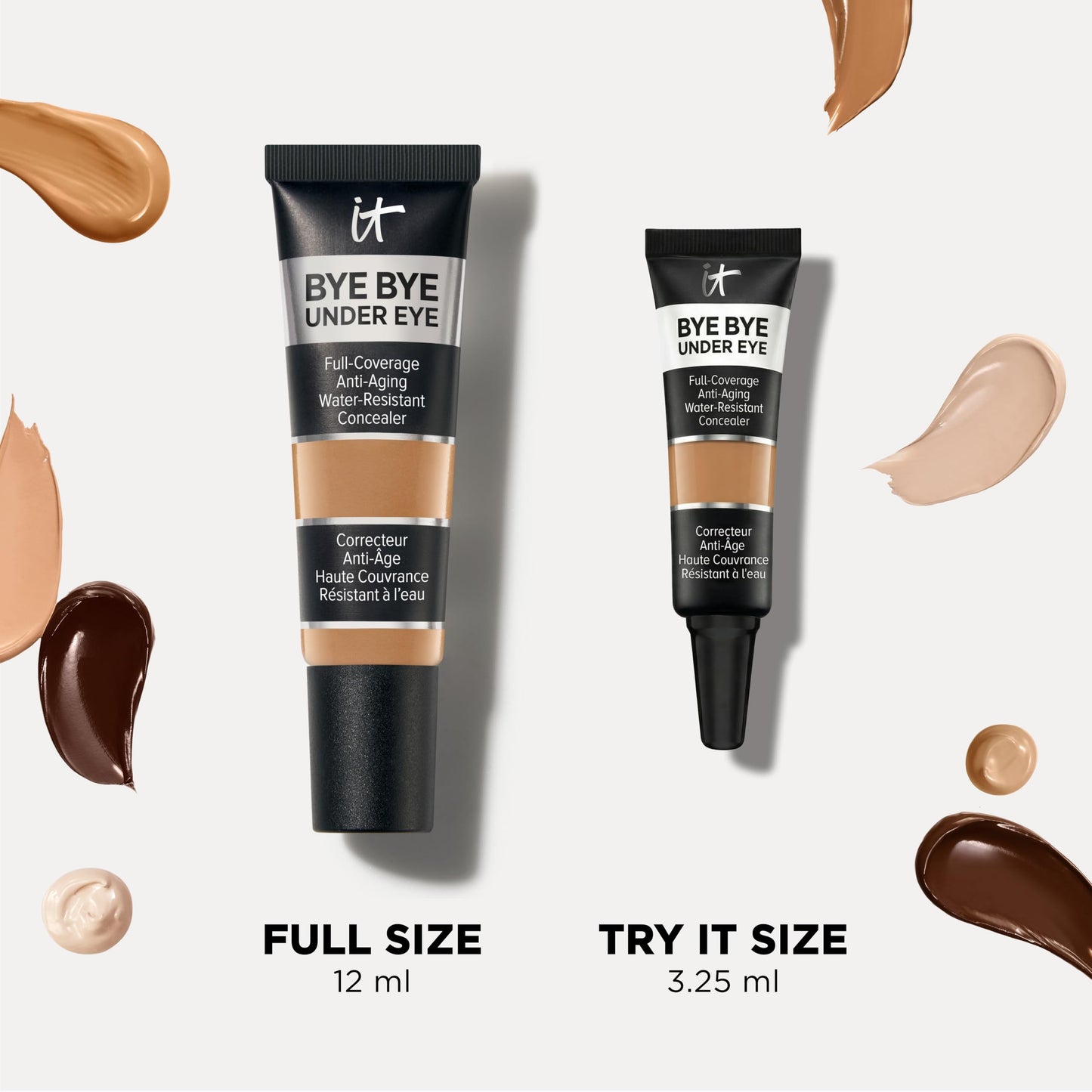IT Cosmetics Bye Bye Under Eye Concealer (Medium Natural) - Waterproof, Full Coverage Brightening Concealer For Dark Circles, Fine Lines, Redness & Discoloration, Anti-Aging, 24H Wear - 0.4 fl oz