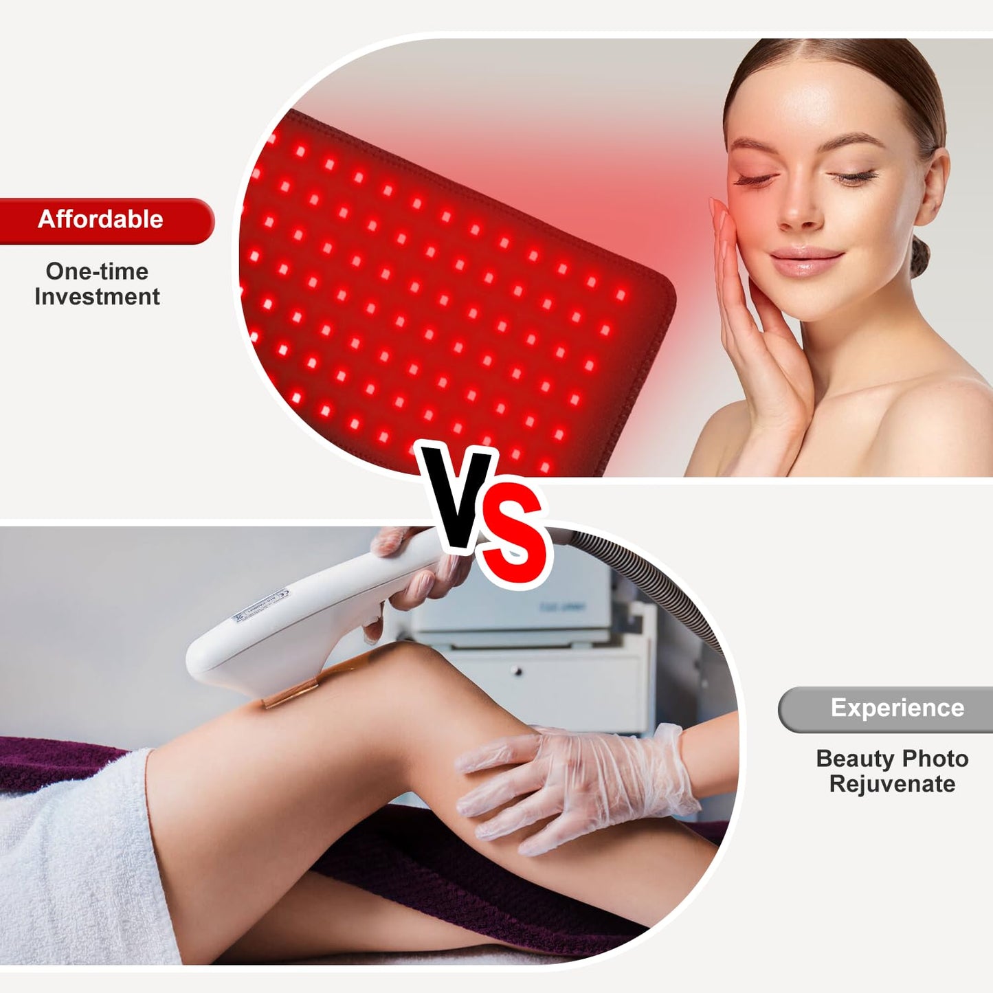bonodave Red Light Therapy for Body, 19.8" x 12" Infrared Light Therapy Pad XL Large Red Infrared Heating Therapy Wrap Pad Belt for Back Shoulder Leg Relief Home Office Use, Ideal Gift