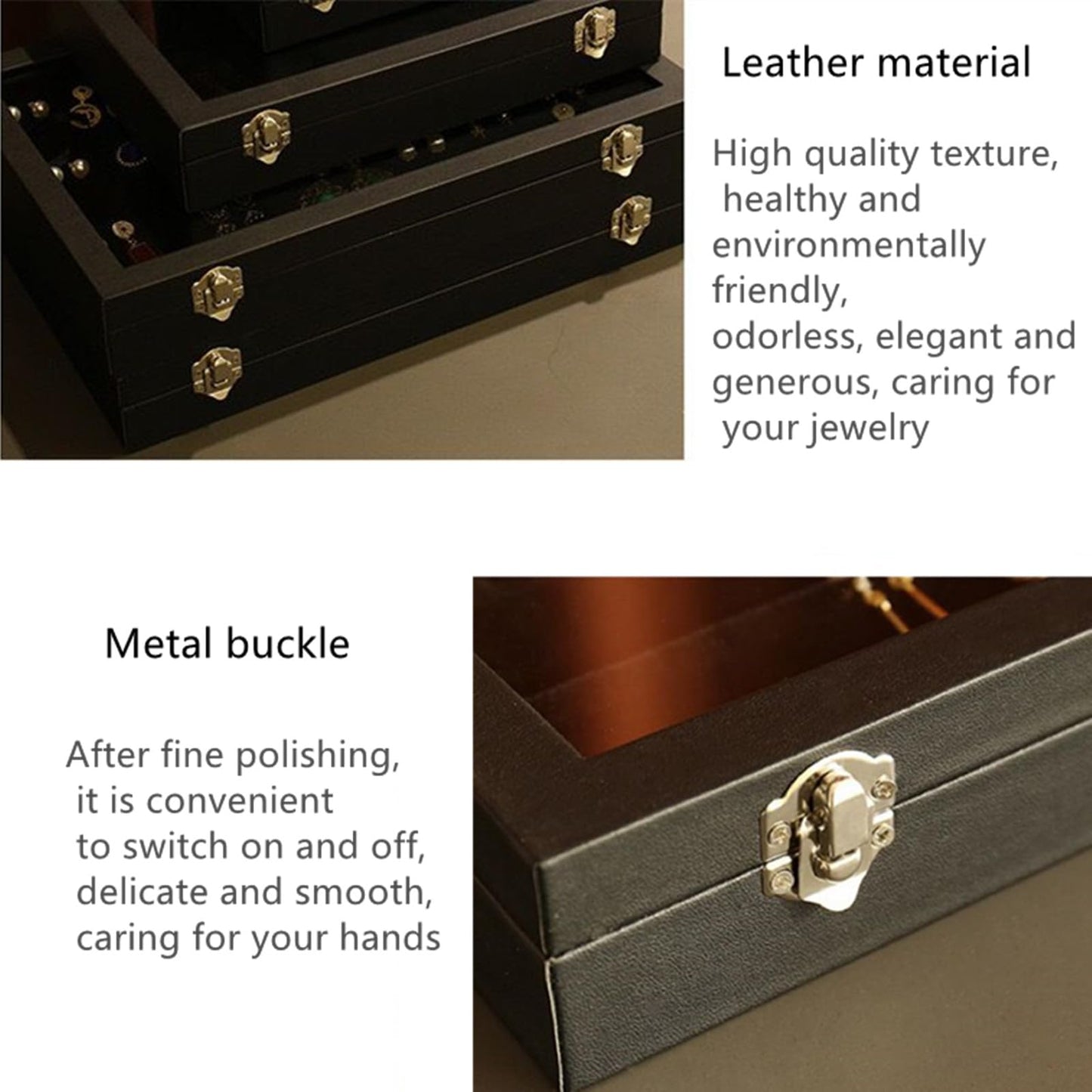 TANG SONG 13.8'' x 9.45'' Brooch Storage Box Lapel Pin Display Case Jewelry Organizer Showcase (Black)