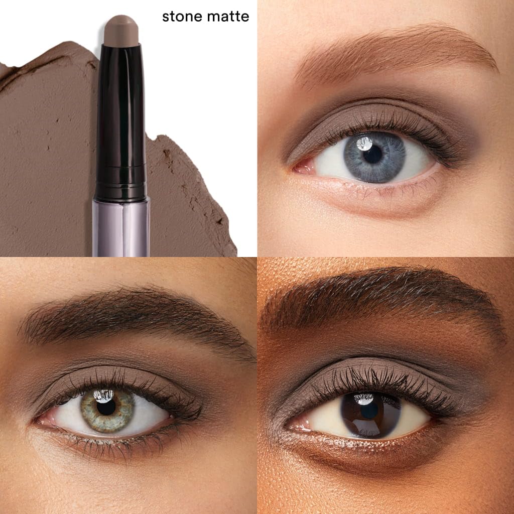 Julep Eyeshadow 101 Cream-to-Powder Waterproof Eyeshadow Stick – Stone Matte – Long-Lasting, Buildable, Crease-Proof, Cruelty Free, Matte Finish with Built-In Smudger