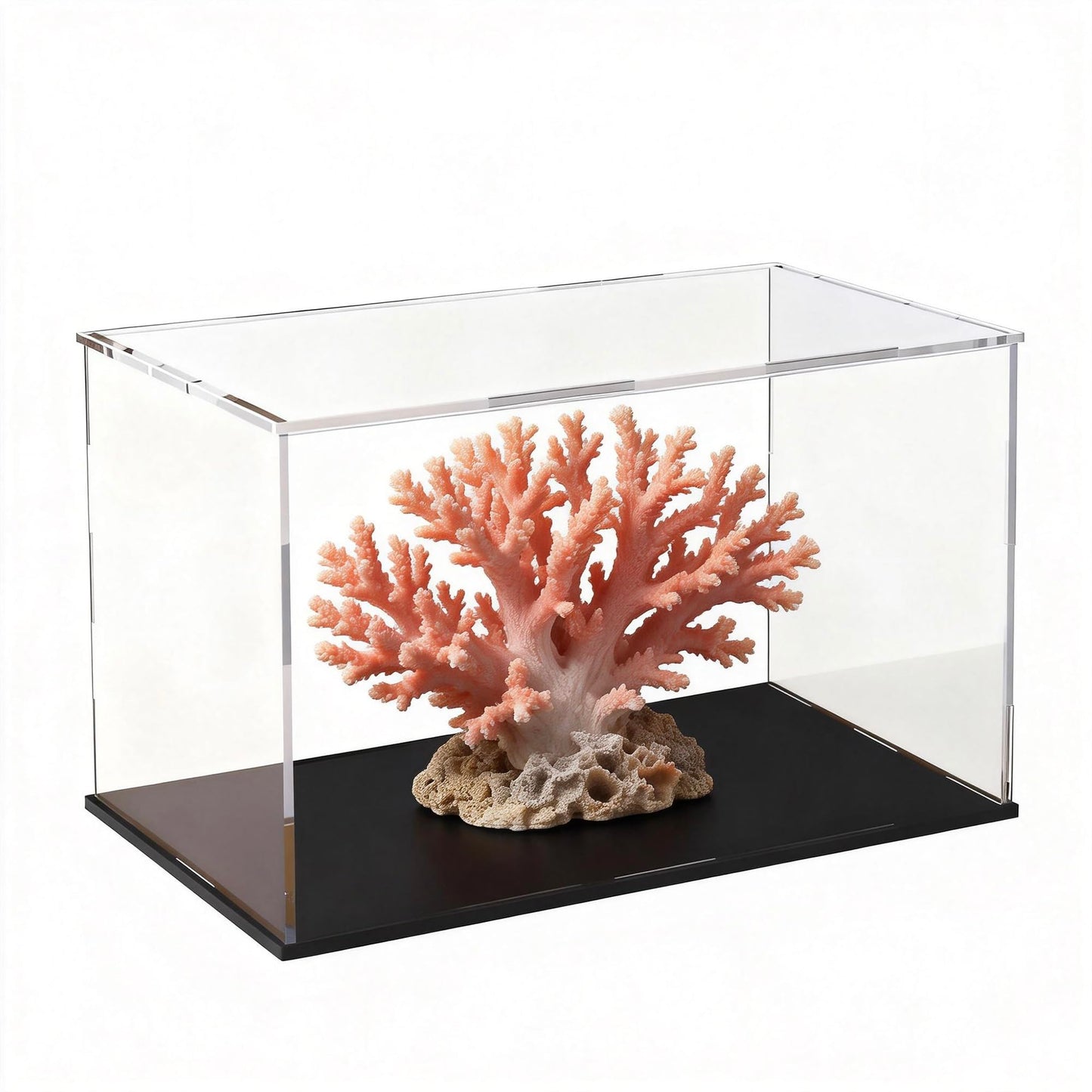 Acrylic Display Case Clear Collectible Display Box for Miniture House, Dustproof Acrylic Showcase, Easy Self Assembly Storage Cases for Action Figures and Art Figurine, 8 x 6 x 7 inch