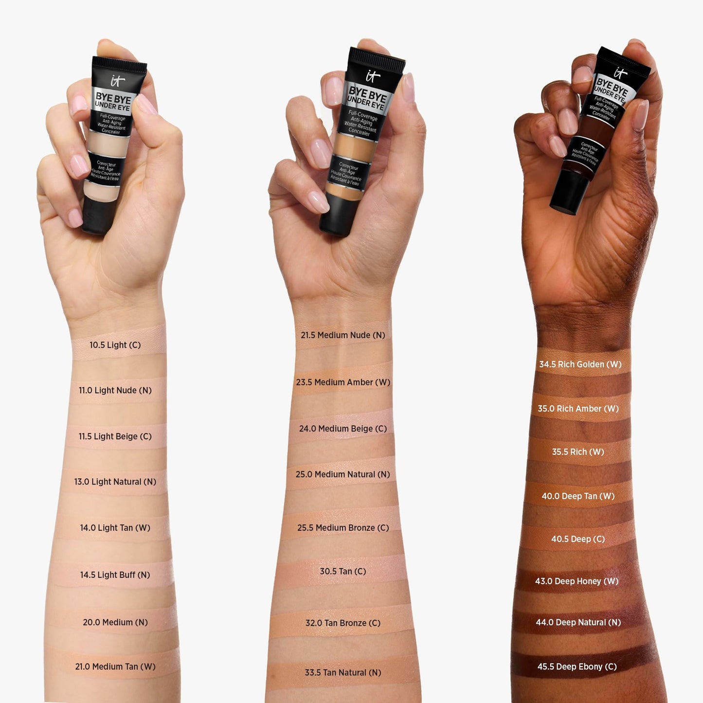 IT Cosmetics Bye Bye Under Eye Concealer (Medium Natural) - Waterproof, Full Coverage Brightening Concealer For Dark Circles, Fine Lines, Redness & Discoloration, Anti-Aging, 24H Wear - 0.4 fl oz