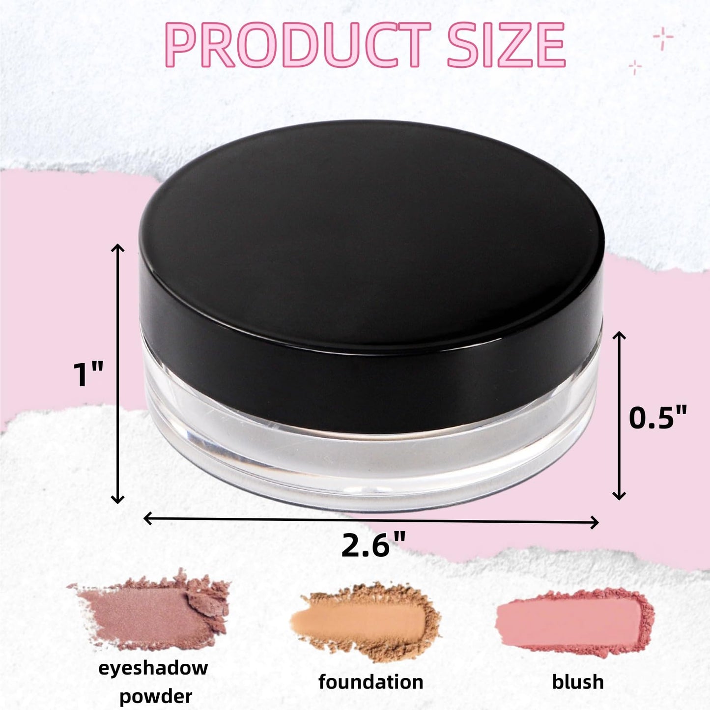 Covzoe 8 Pieces 10g/10ml Loose Powder Containers, No Leak Reusable Plastic Empty Powder Case with Sponge Puff, Compact Makeup Powder Box Cosmetic Jar Refillable with Sifter and Lid for Travel