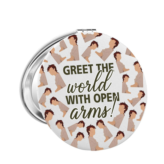 FAADBUK Odysseas Greek Mythology Gift Greek God Characters Makeup Mirror for Musical Fans Lovers (with Open Mirror)