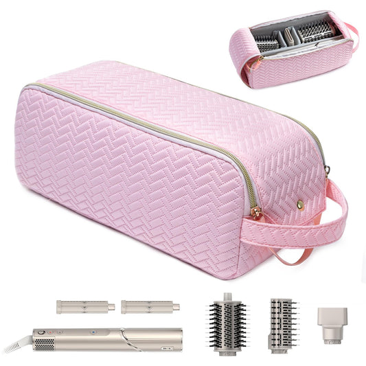 ELCUPA Large Hair Tools Travel Bag Compatible with Shark FlexStyle, Revlon & Dyson | Hair Dryer Brush Organizer, Flat Iron, Curling Iron, Makeup & Cosmetic Bag for Travel Essentials