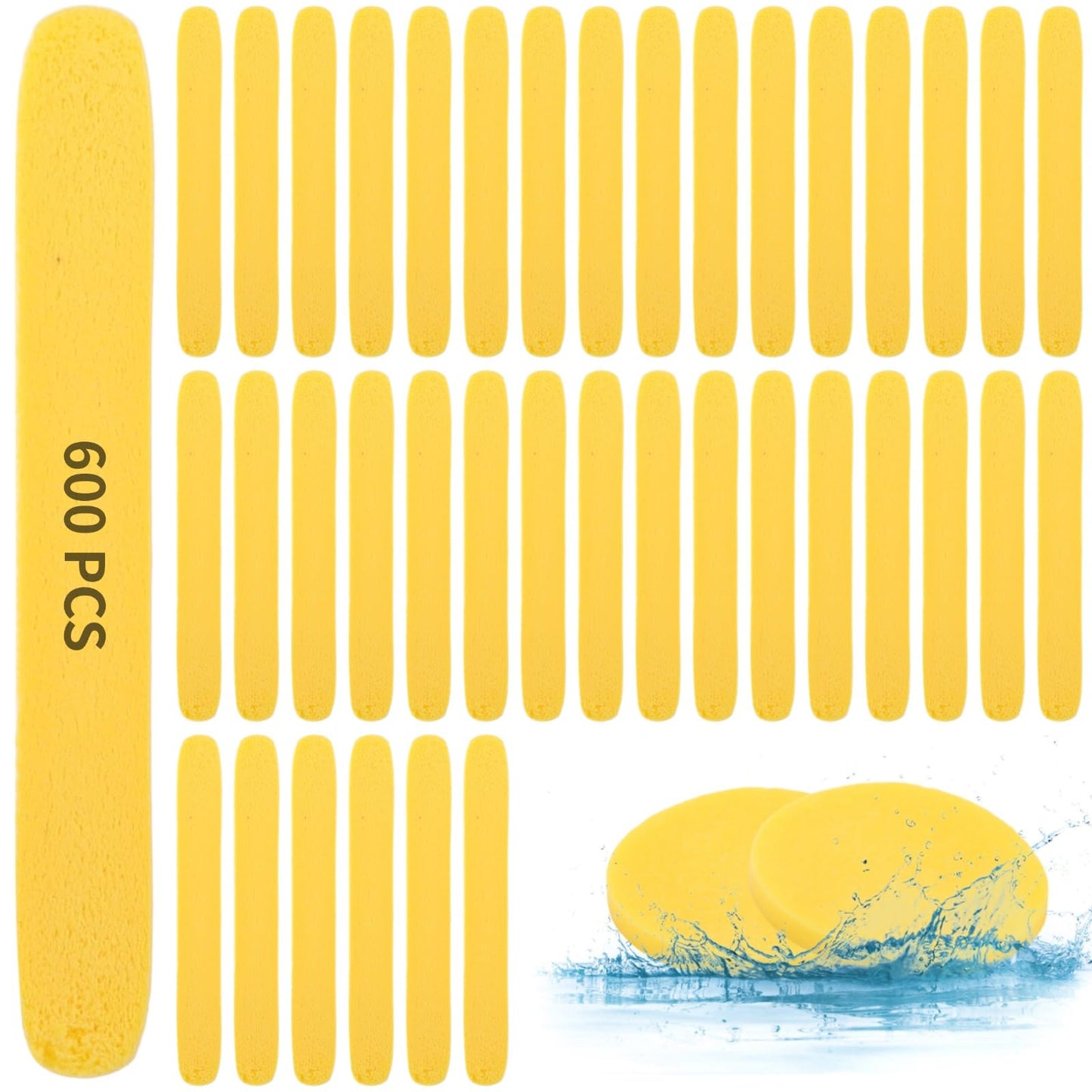 600 Pcs Compressed Facial Sponges for Estheticians - PVA Makeup Sponges Compact and Soft, Ideal for Daily Skincare and Makeup Application