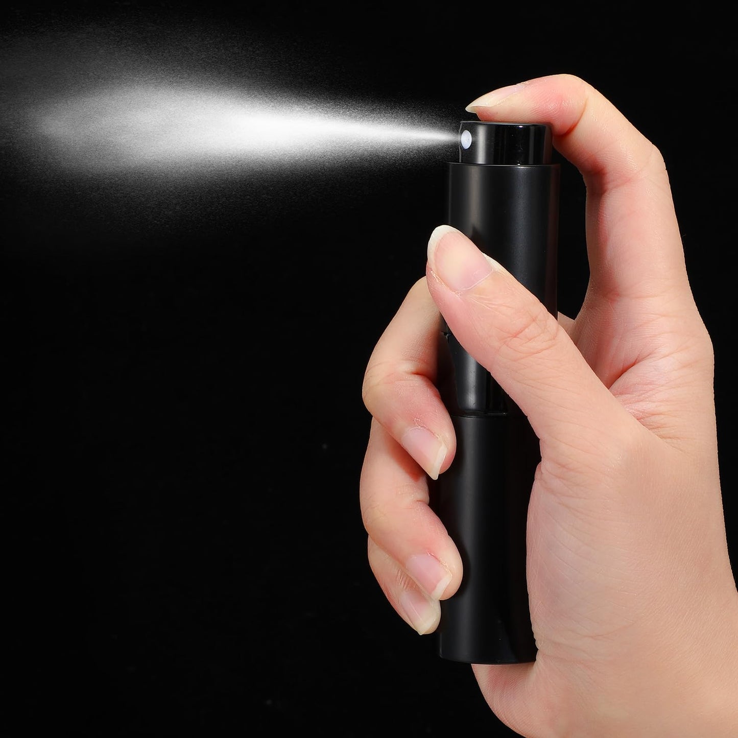 Wanmu 15Pcs 8ML Atomizer Perfume Spray Bottle for Travel, Refillable Perfume Bottle, Empty Cologne Dispenser, Twist Type Pocket Cologne Sprayer, Black