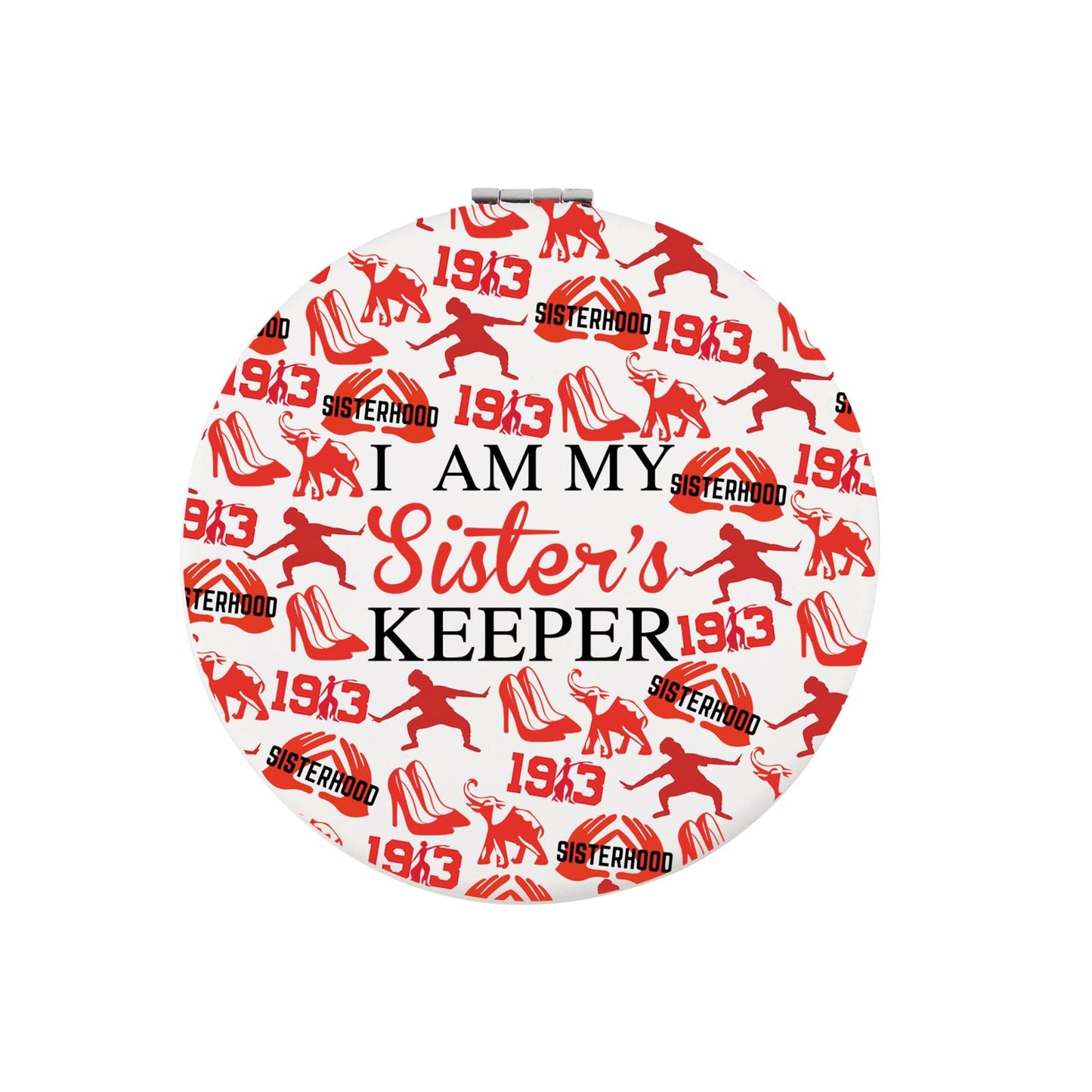 CHOORO Sorority Gifts Red and Black Makeup Mirror Greek Sorority Gift Red Sorority Gifts