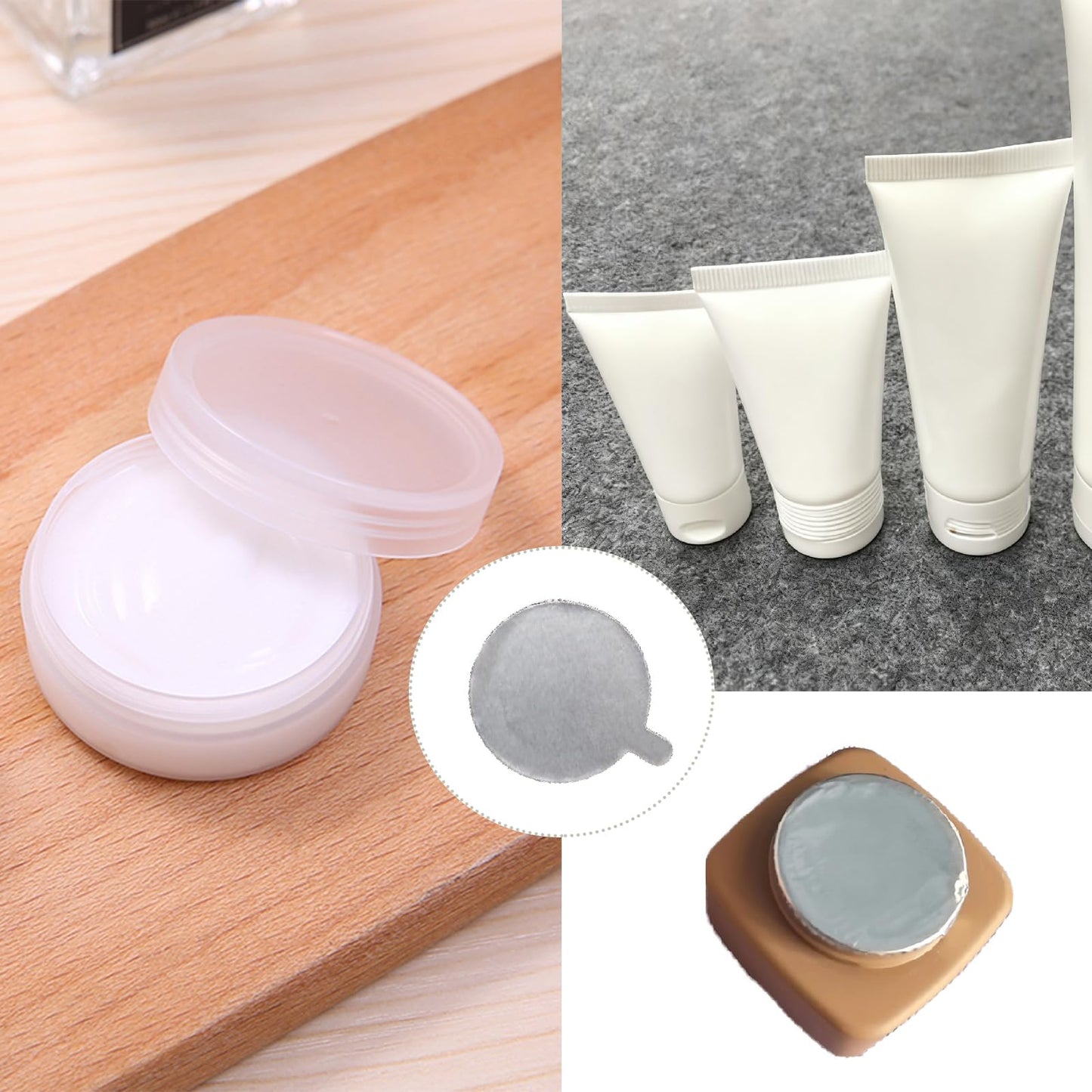 240 Pcs Aluminum Foil Sealing Stickers, 32mm Lids Foil Film Tapes, Foil Lid Seal Sticker for Cosmetic Tube Bottle, Skincare Bottle and Toothpaste (Silver)