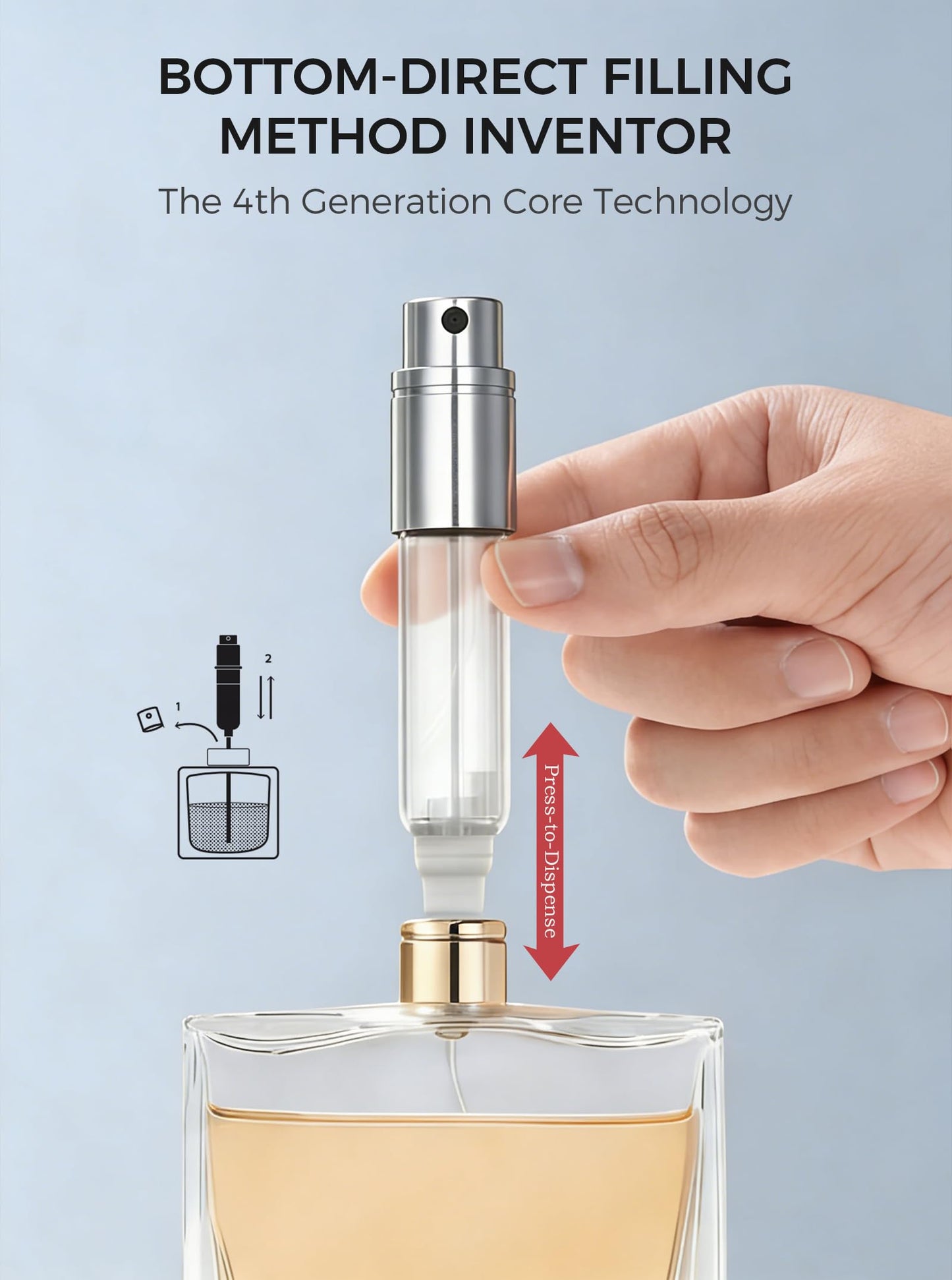 Travalo OBSCURA Ultimate Bottom-Fill Perfume Atomizer with HD Spray - 5ml Leakproof Travel Bottle, Refillable Portable Fragrance Dispenser for Her & Him (OBSCURA, GREEN)