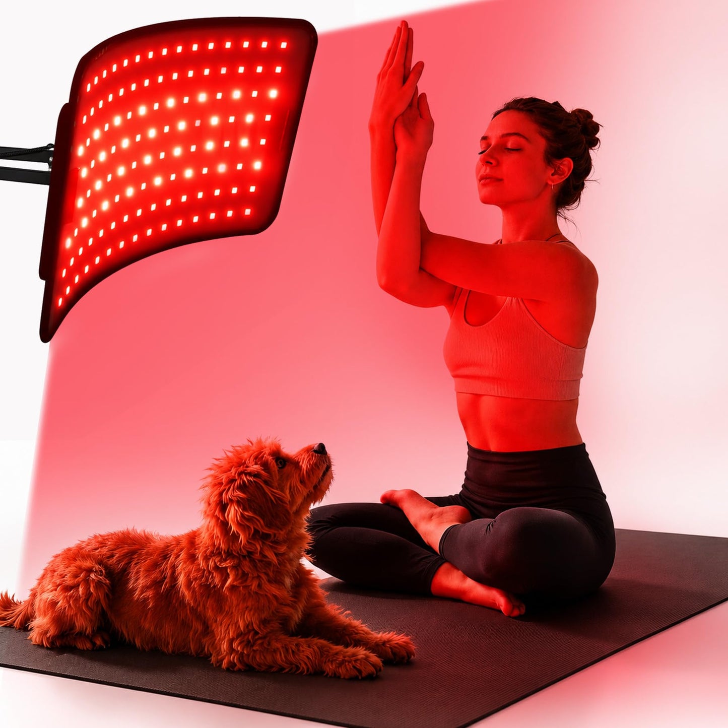 Red Light Therapy for Body & Face, Panel & Belt 2-in-1 with 1064nm & 850nm Dual NIR, 360 LEDs, 630/660nm LED Light for Skin Care, Deep Tissue Relaxation & Post-Workout Comfort