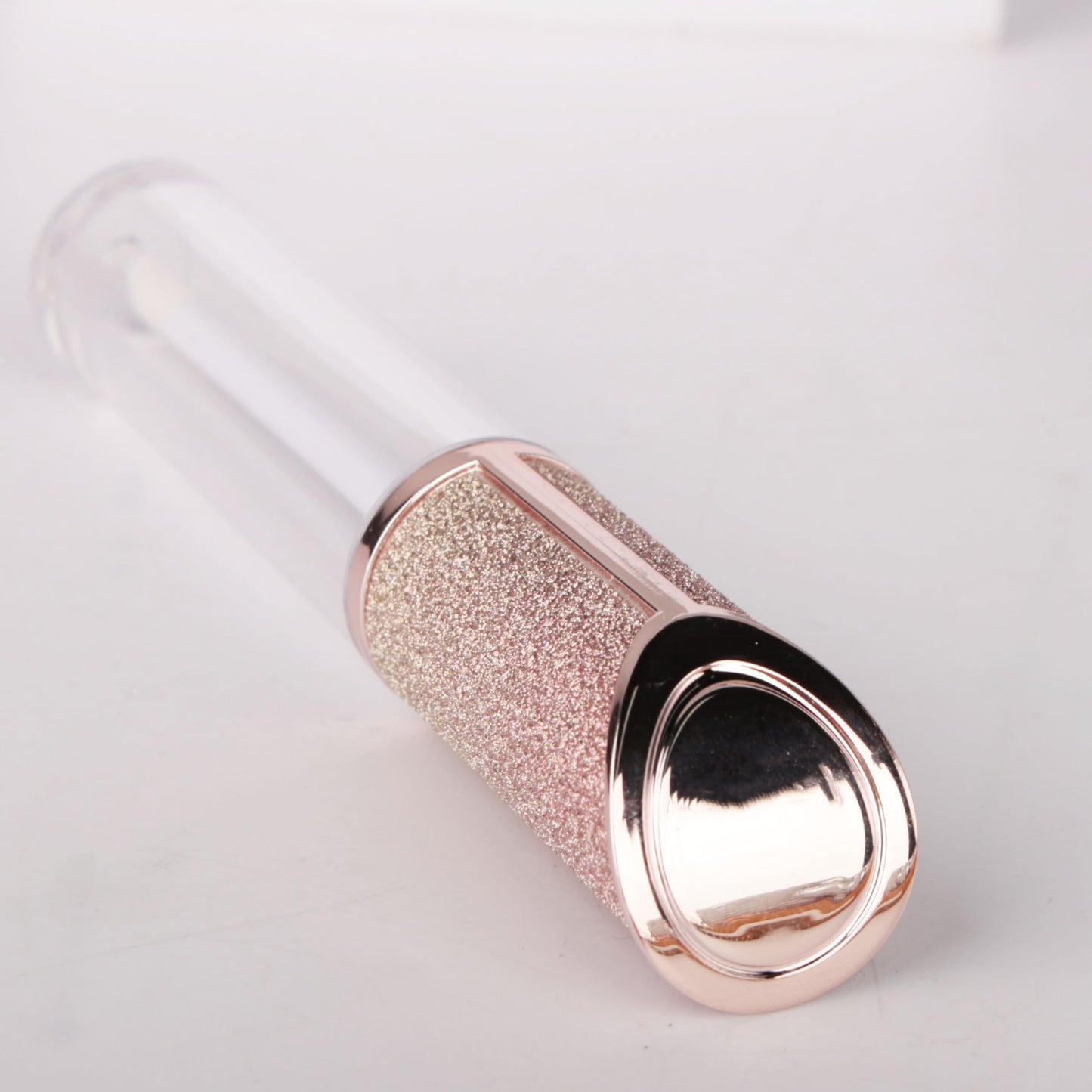 COSIDEA 15pcs Round Empty 5ml 0.17oz lip gloss tubes with wand and Gradient pink leather slope cap Lipgloss tube containers for lip oil packing