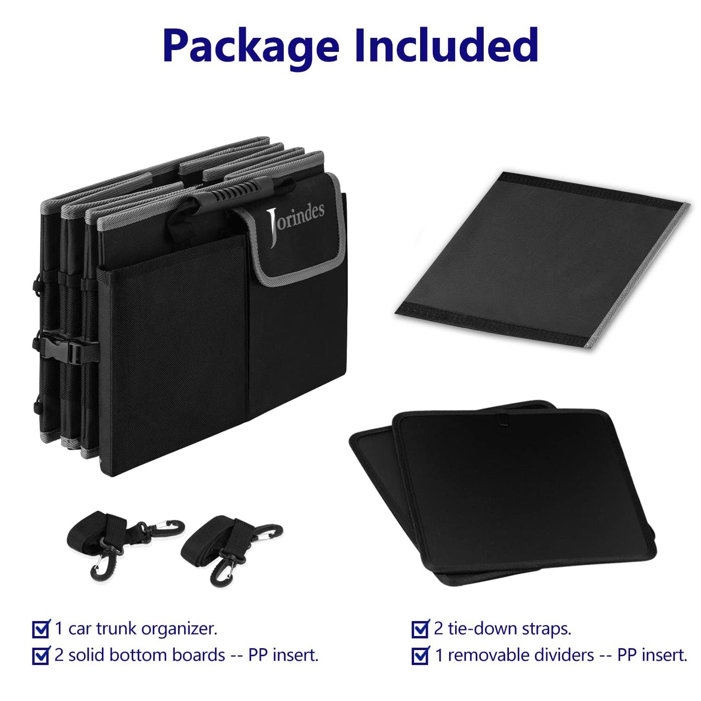 Trunk Organizer With Built-In Insulated Leak Proof Cooler Bag,Collapsible Cargo Organizer For Suv With Non Slip Bottom Strips,3 Large Compartments Foldable Waterproof Portable Car Storage Box