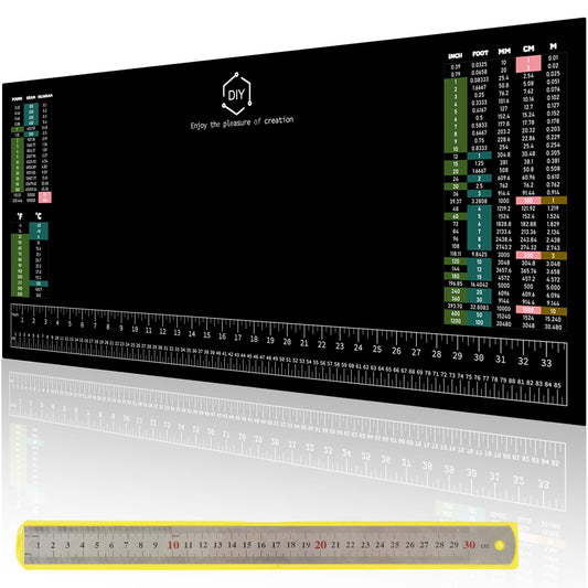 DIY Work Bench Mat, 35.5"x16" with SAE/Metric Ruler & Conversion Chart