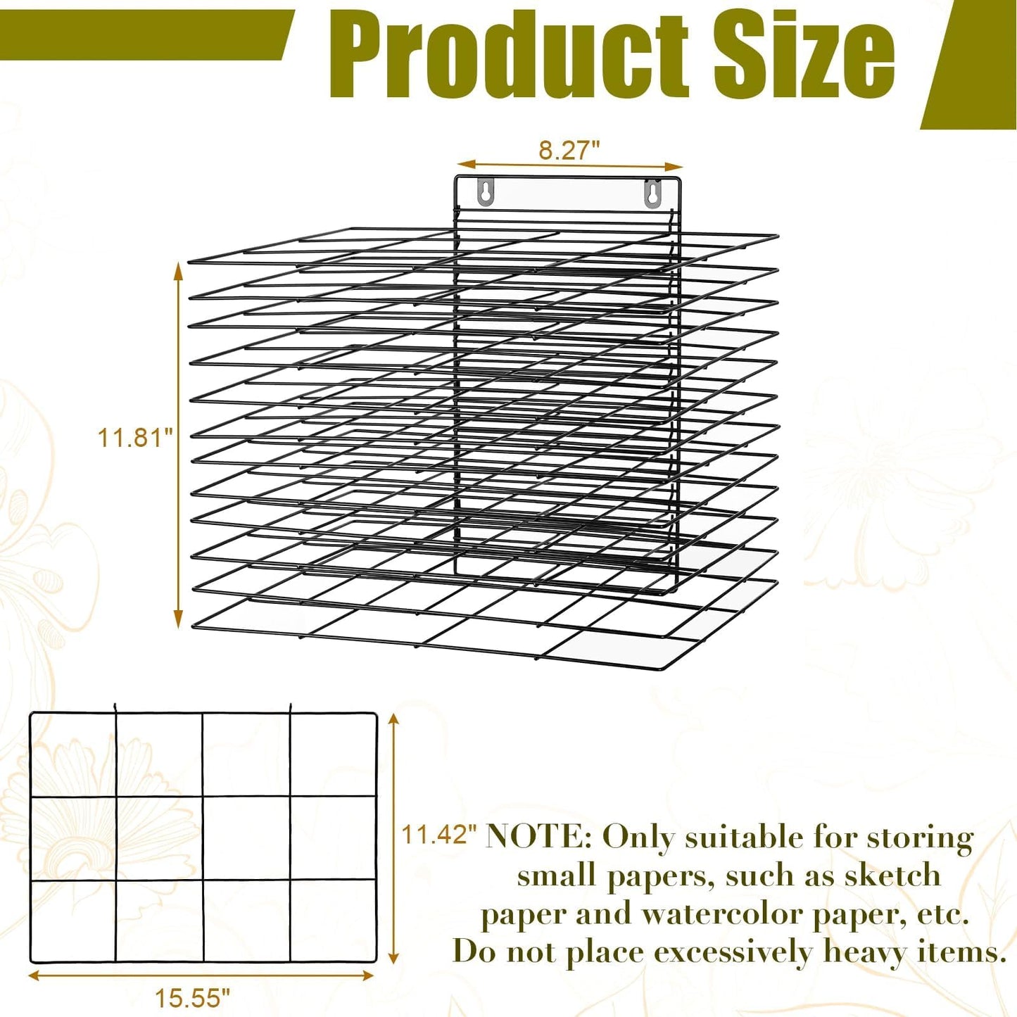 Lzttyee Art Drying Rack for Classroom Paint Drying Rack Small Art Drying Rack Wall Art Storage Rack with 12 Removable Shelves for Classrooms and Art Studios (Black, 12 Shelves)
