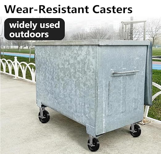 Heavy Duty Casters - Industrial Casters Phenolic Caster with Strong Load-Bearing Capacity 3000-6000 LB,Used in Furniture,WorkBrench,Tool Box, Equipment (6" Rigid+Brake, pcs, 4)