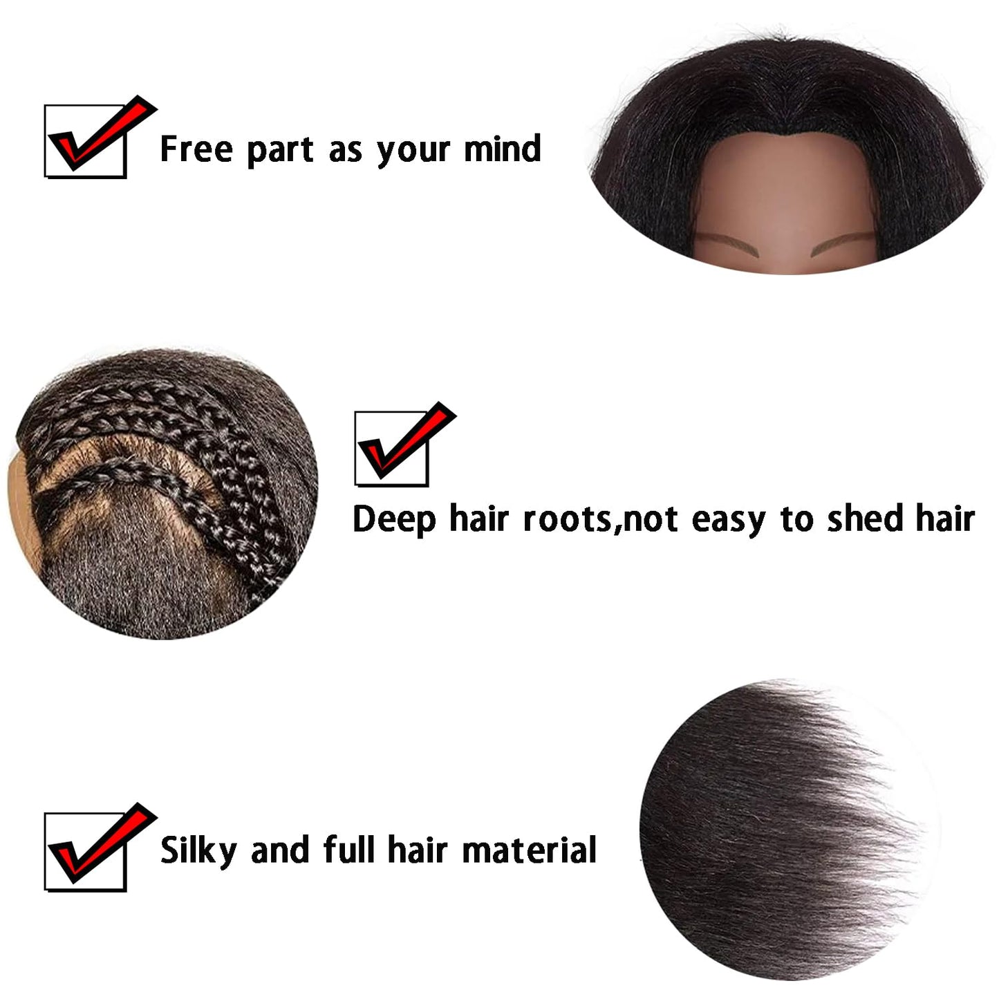 Mannequins Head 16" 100% Real Human Hair Braiding Styling Head With Stand