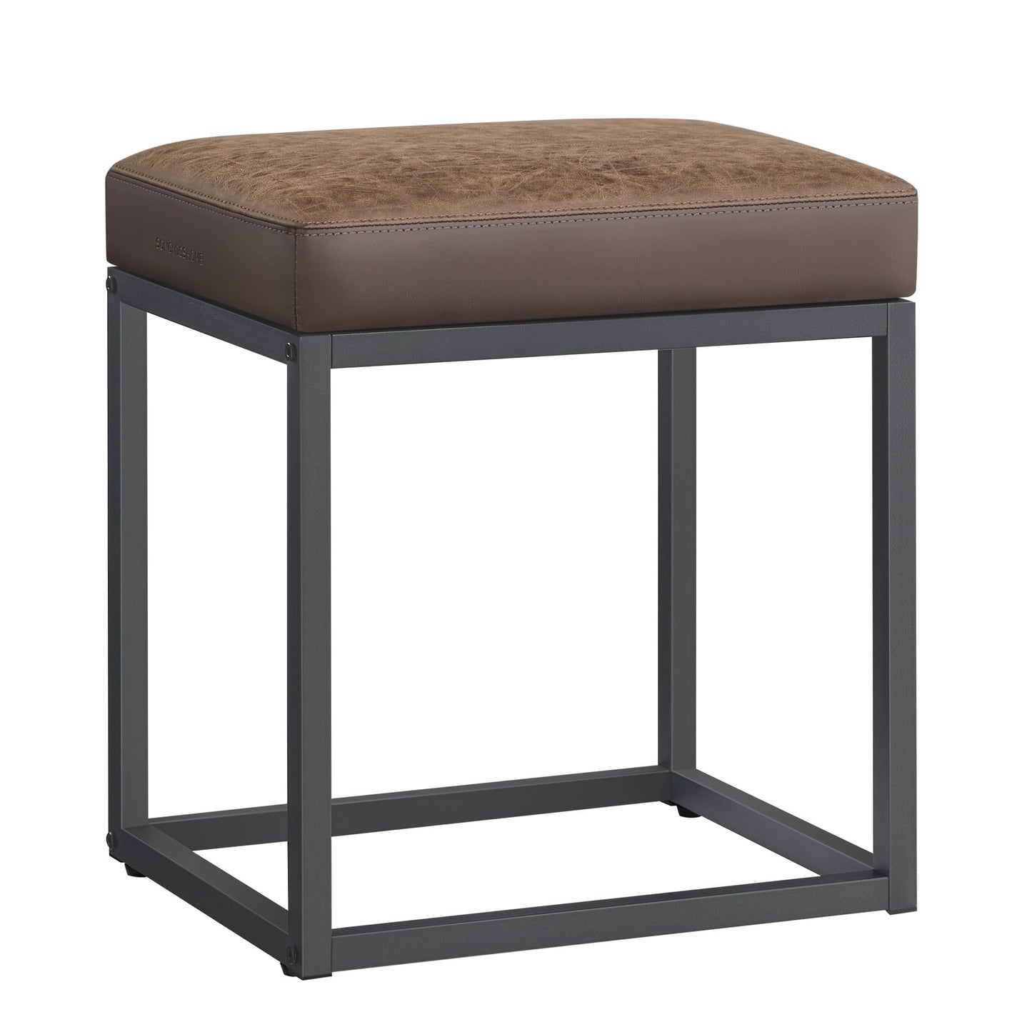 SONGMICS Home LUIZ Collection - Ottoman Footstool, Rectangle Ottoman, Vanity Chair Stool, Footrest, Reversible Top, Side Table, Max. Load 660 lb, Bedroom Living Room Entryway, Walnut Brown ULOM079K01