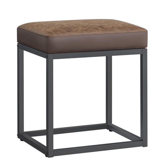 SONGMICS Home LUIZ Collection - Ottoman Footstool, Rectangle Ottoman, Vanity Chair Stool, Footrest, Reversible Top, Side Table, Max. Load 660 lb, Bedroom Living Room Entryway, Walnut Brown ULOM079K01