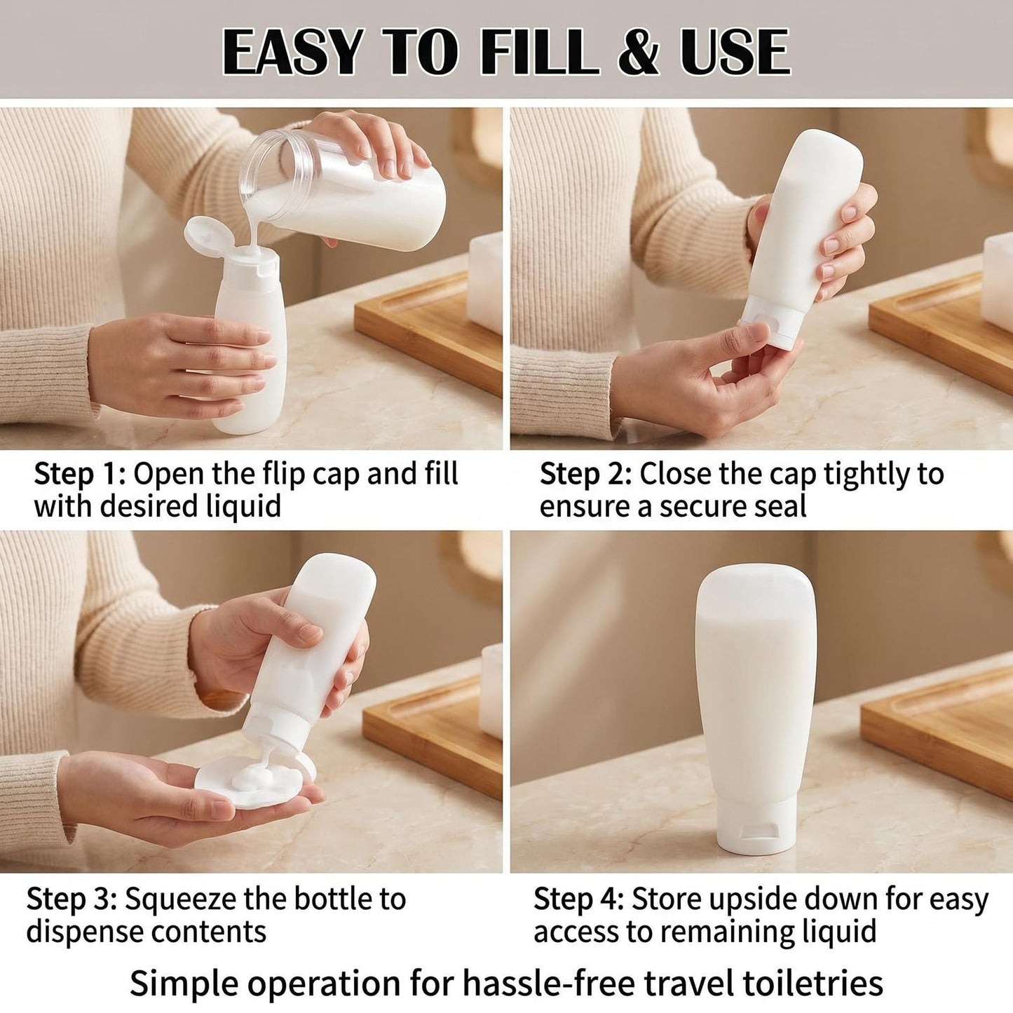12PCS 150ML/5oz Empty Clear Refillable Cosmetic Soft Tube Squeeze Bottle With Flip Cap Makeup Container Shampoo Facial Cleanser Body Cream Bath Container Portable Cosmetics Travel Set For Women Lady
