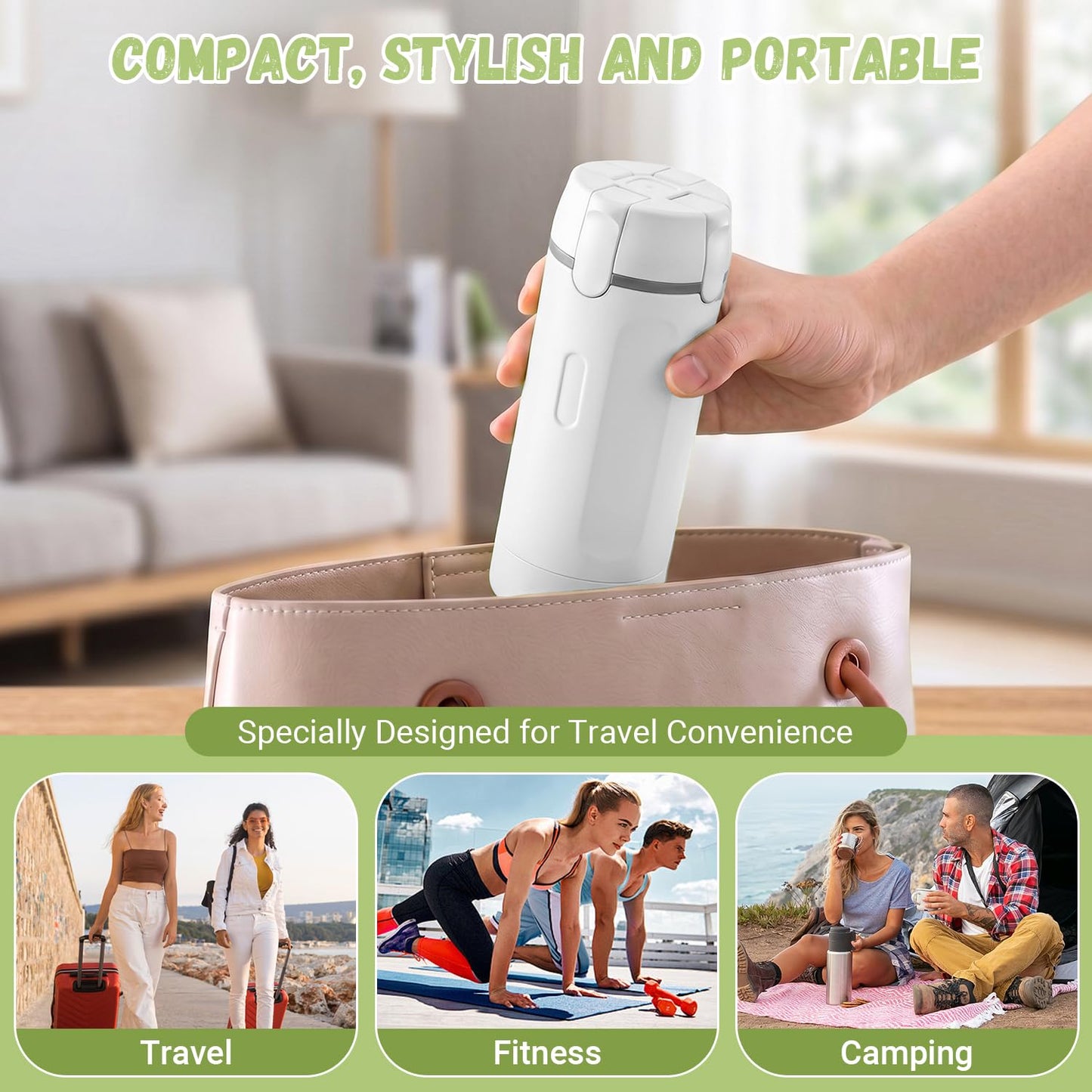 4 in 1 Travel Dispenser Bottle - Leak Proof Travel Containers - TSA Approved Travel Bottles for Toiletries - Travel Refillable Bottles - Portable Travel Size Pump Bottle - Travel Liquid Container
