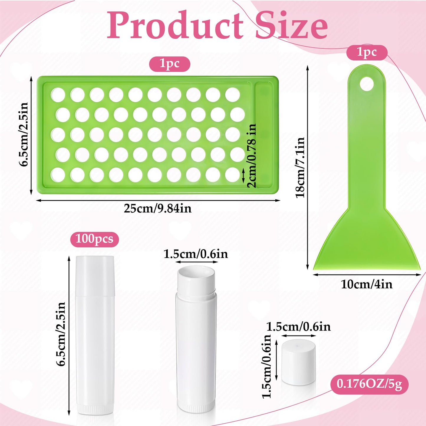 KongTiva 100 Pack Paperboard Lip Balm Tubes with Filling Tray and Spatula Set 0.176 Oz/5g Empty Cardboard Lipstick Tubes for Lip Gloss Container DIY for Lipstick Gloss Deodorant Solid Perfume